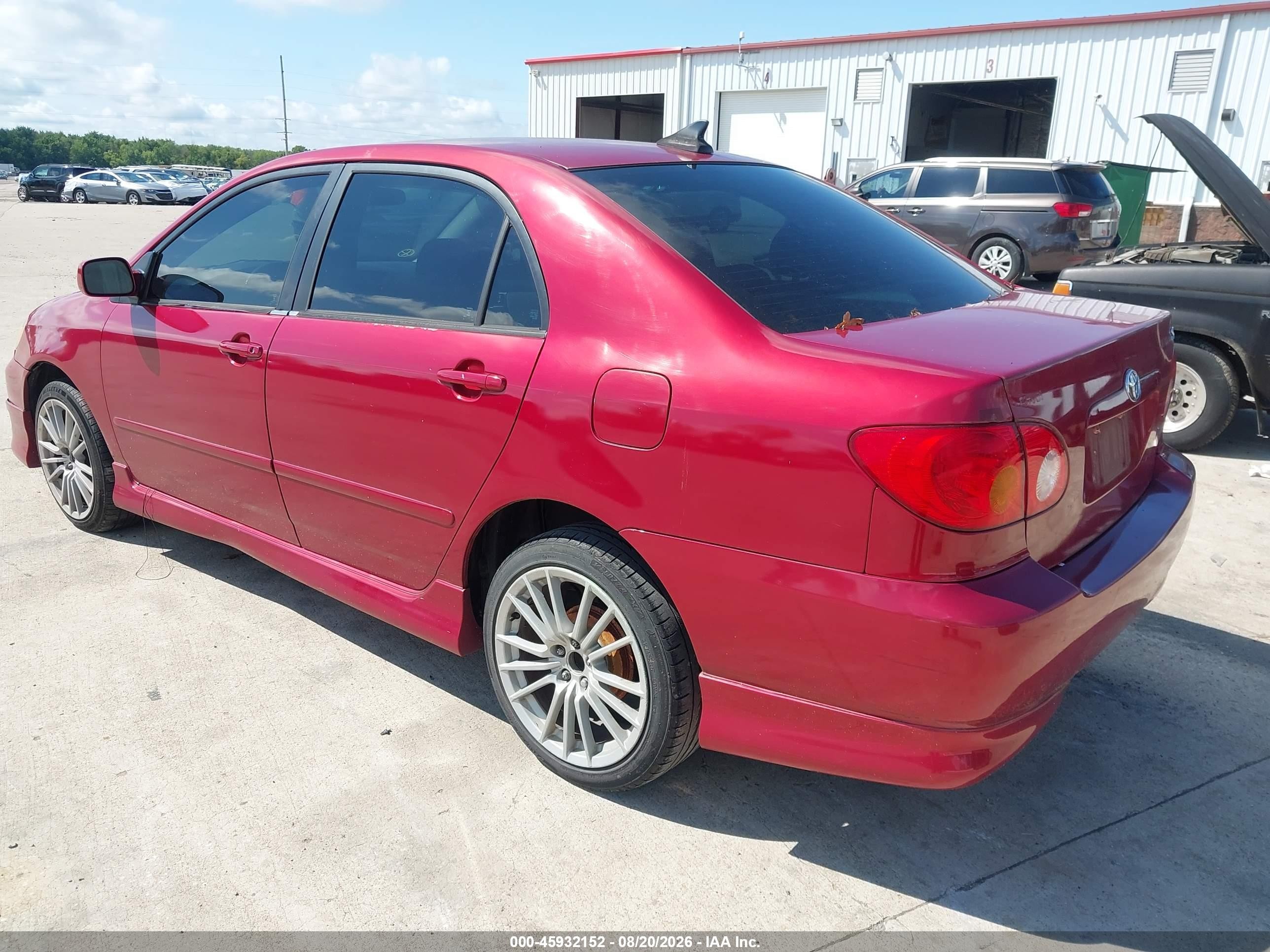 2006 Toyota Corolla S Красный vin: 1NXBR32EX6Z757090