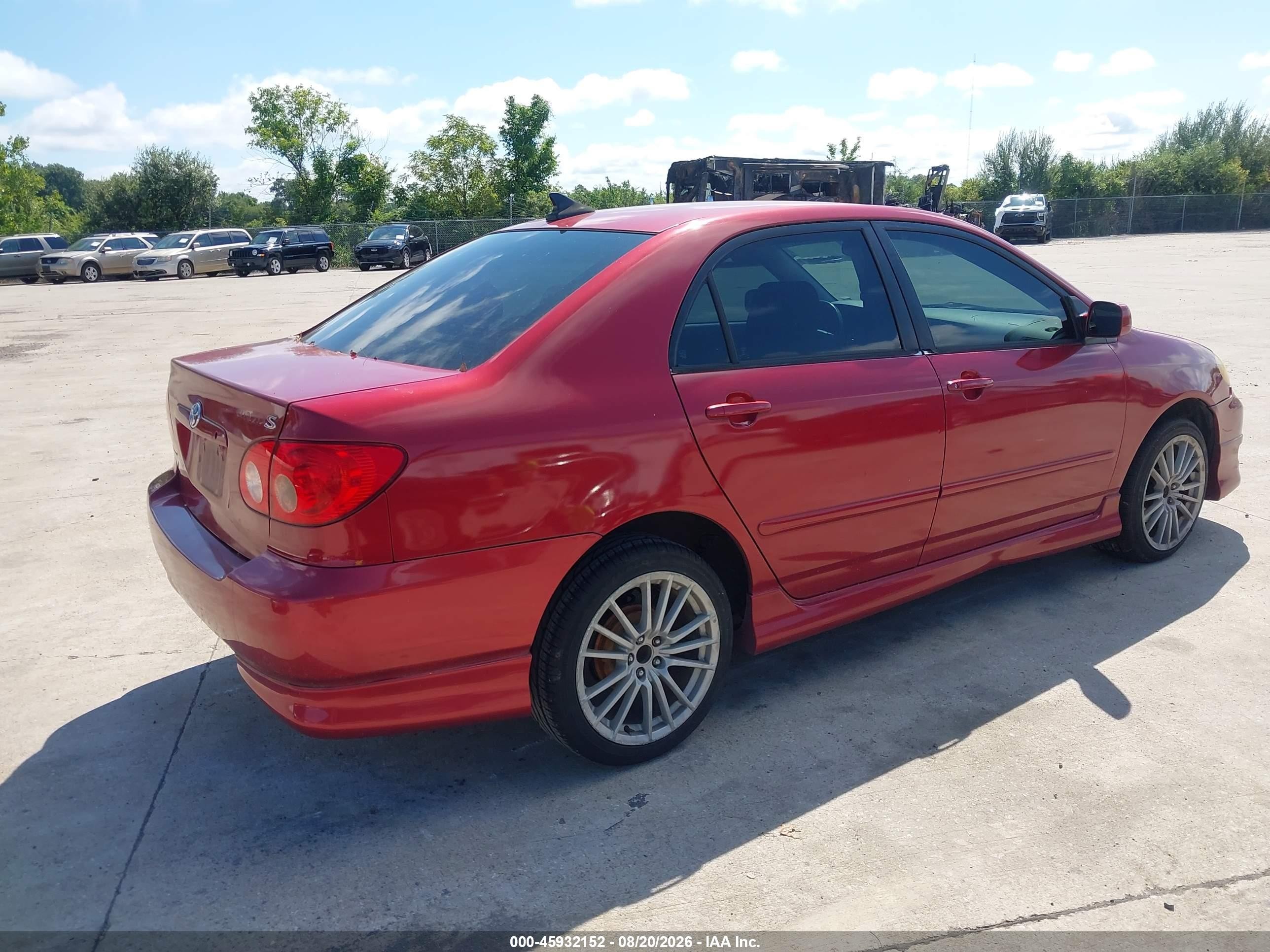2006 Toyota Corolla S Красный vin: 1NXBR32EX6Z757090