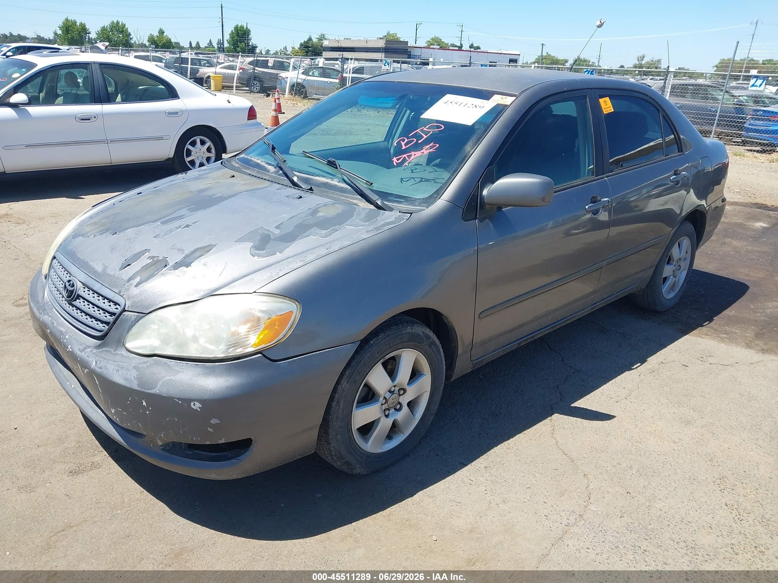 2007 Toyota Corolla Le Gray vin: 1NXBR32EX7Z788616
