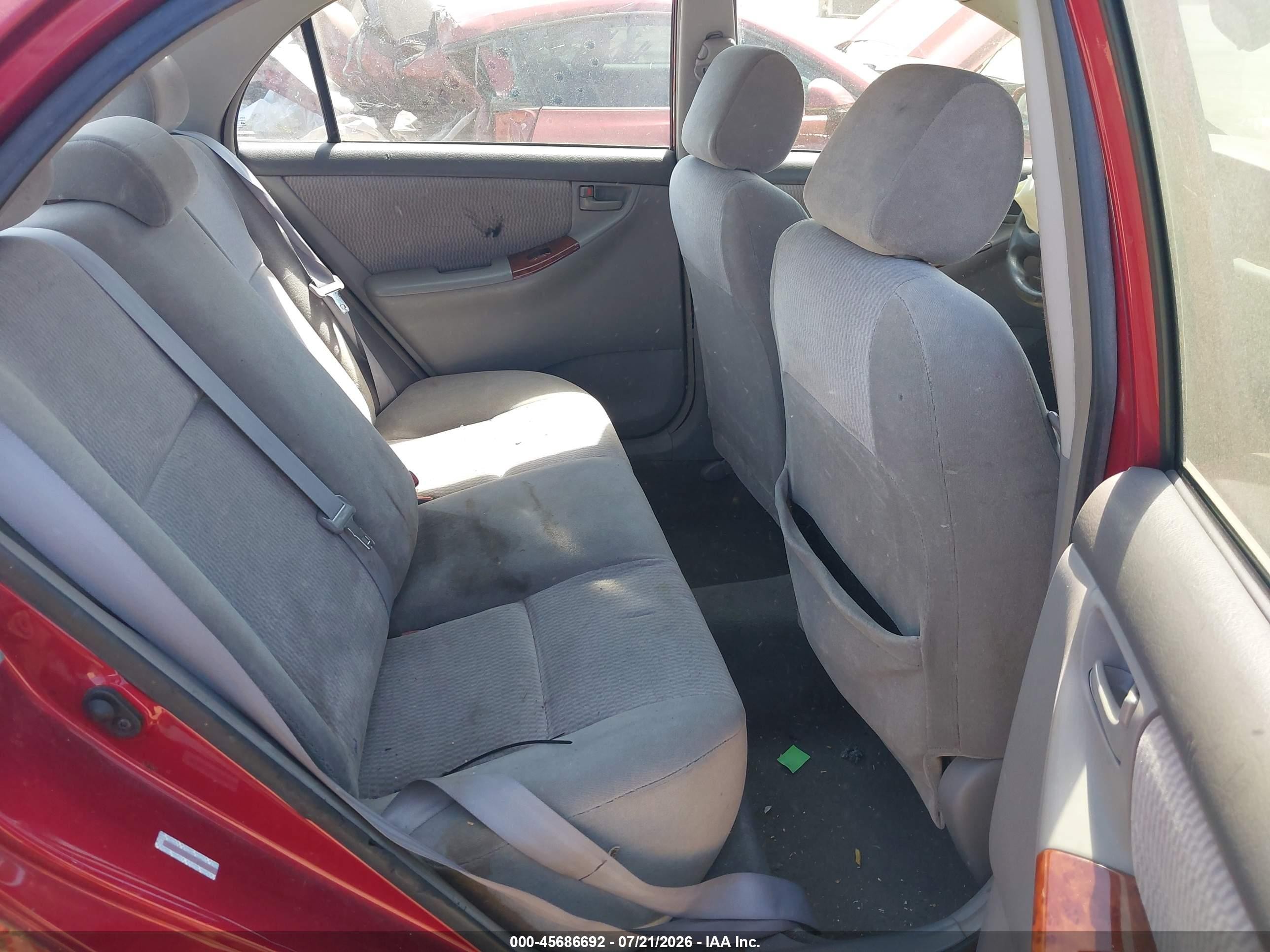 2007 Toyota Corolla Le Red vin: 1NXBR32EX7Z789099