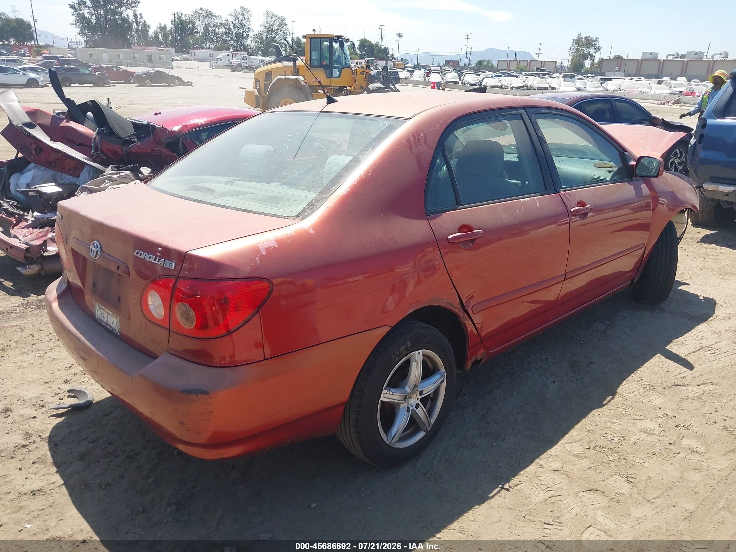 2007 Toyota Corolla Le Red vin: 1NXBR32EX7Z789099