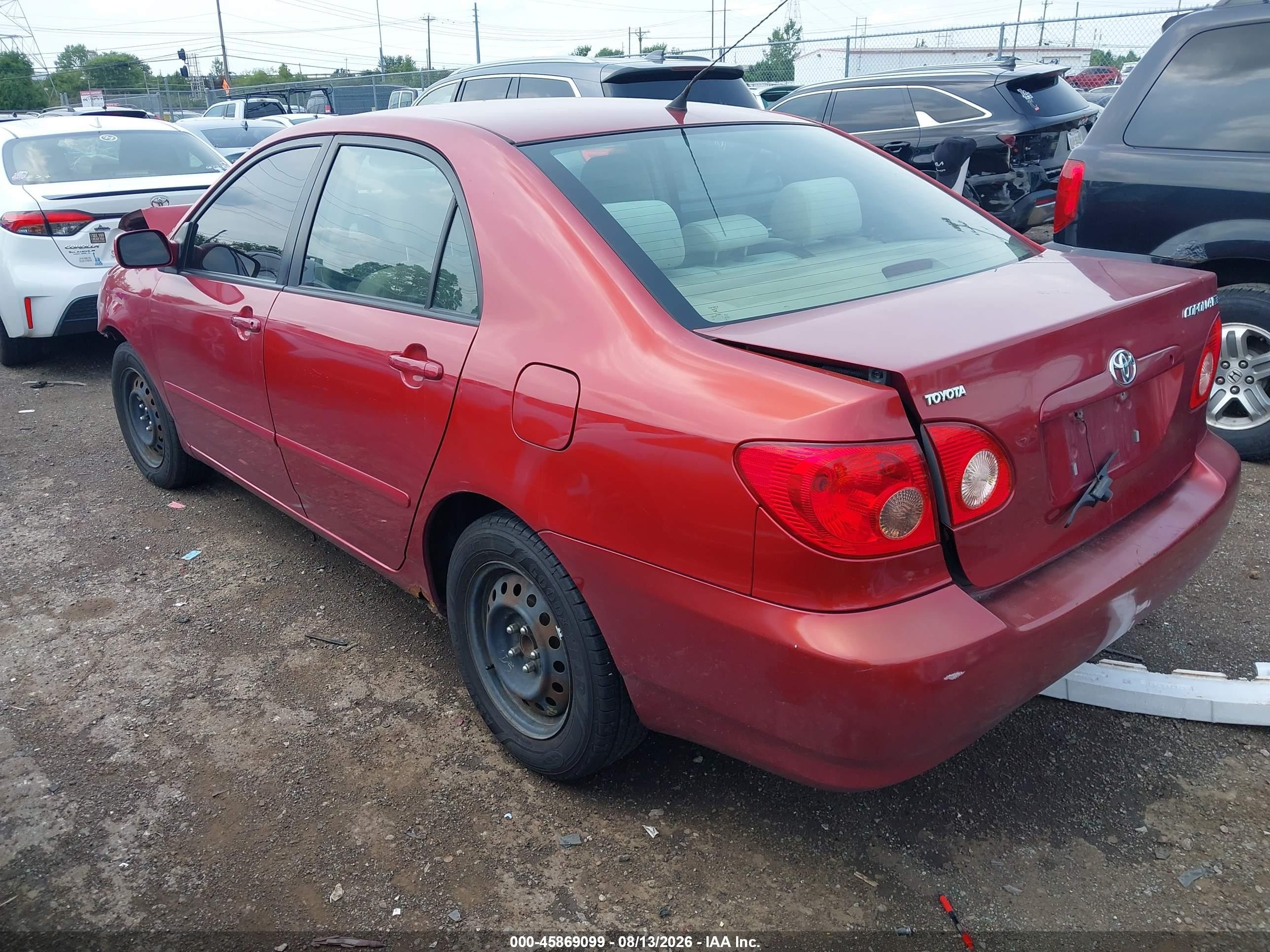 2007 Toyota Corolla Le Burgundy vin: 1NXBR32EX7Z859927