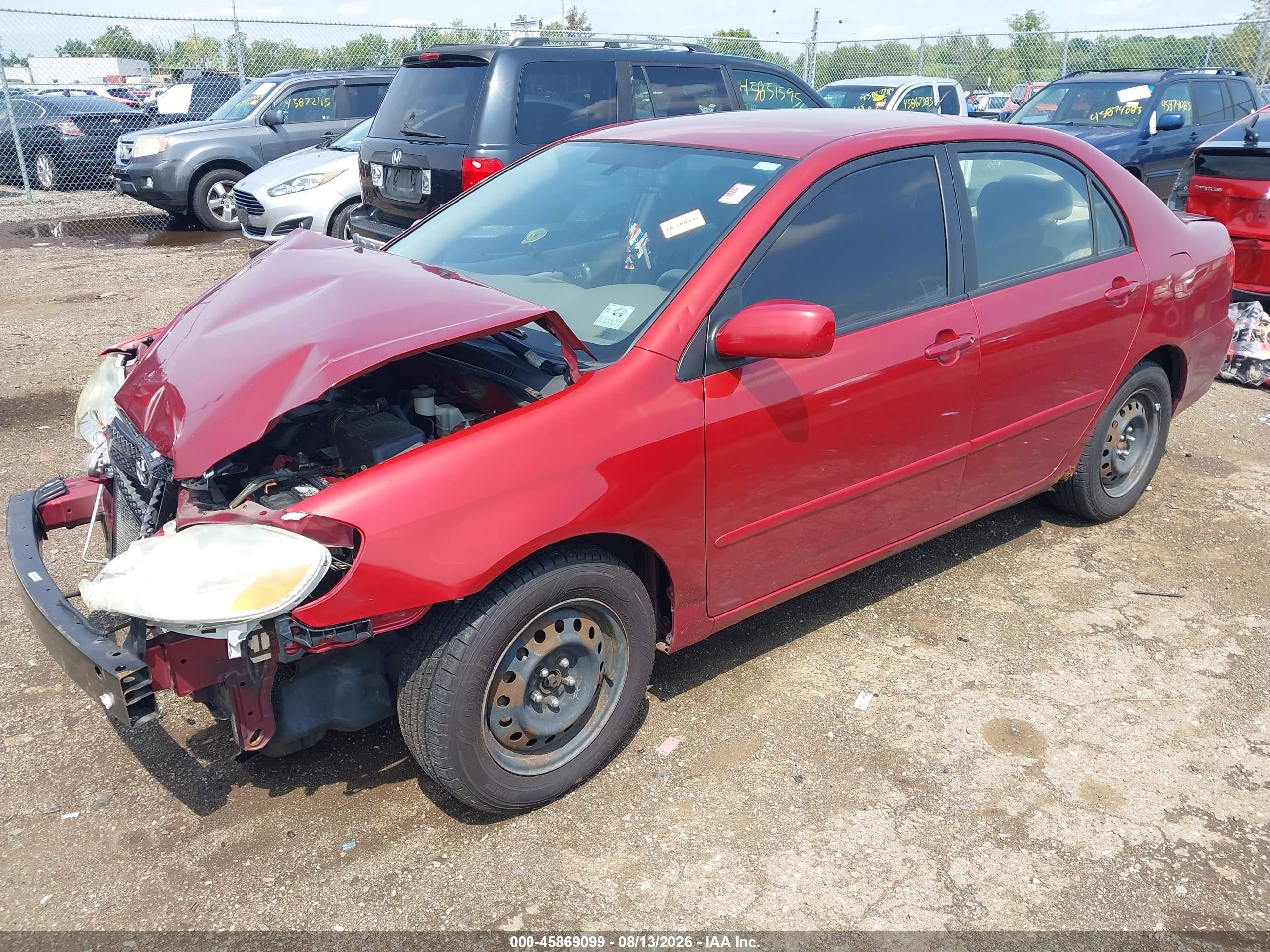 2007 Toyota Corolla Le Burgundy vin: 1NXBR32EX7Z859927