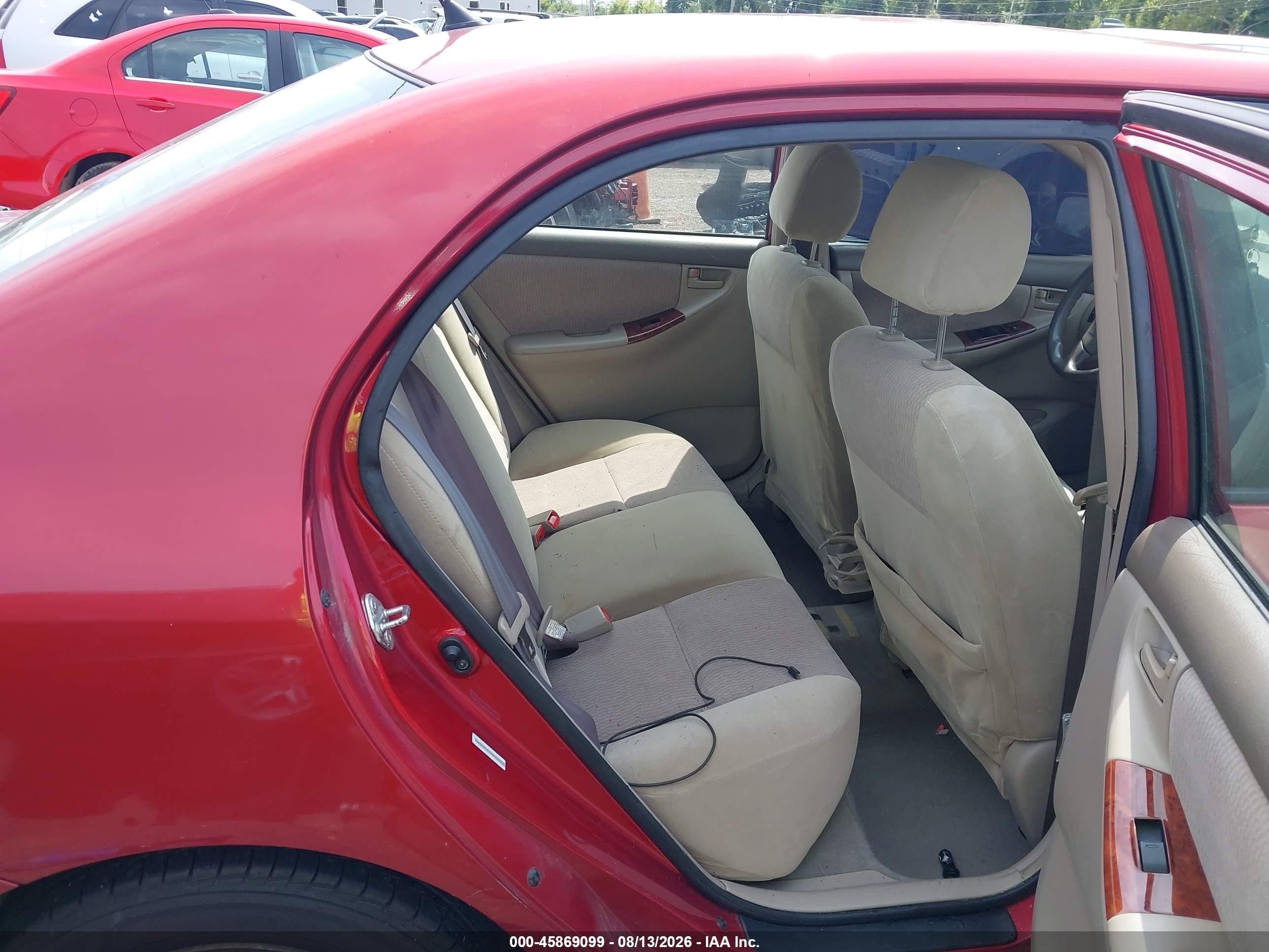 2007 Toyota Corolla Le Burgundy vin: 1NXBR32EX7Z859927