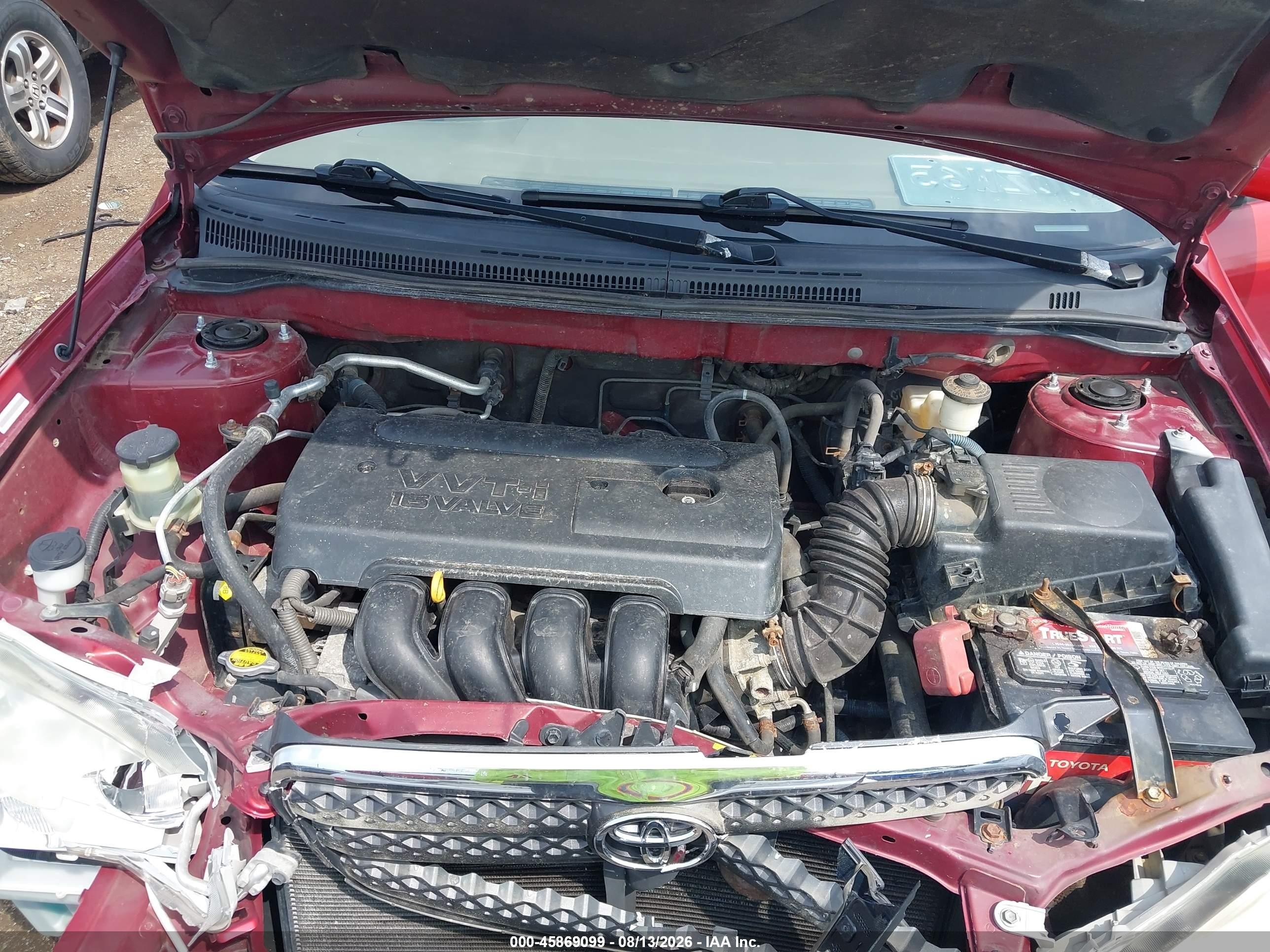 2007 Toyota Corolla Le Burgundy vin: 1NXBR32EX7Z859927
