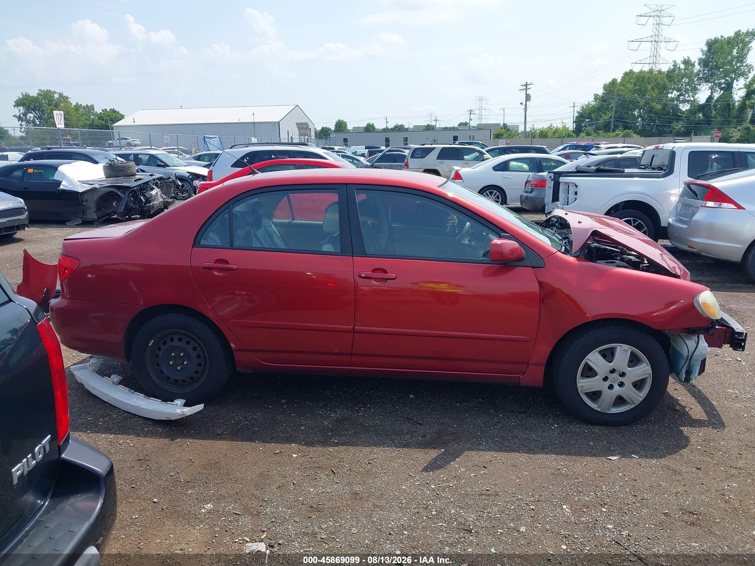 2007 Toyota Corolla Le Burgundy vin: 1NXBR32EX7Z859927