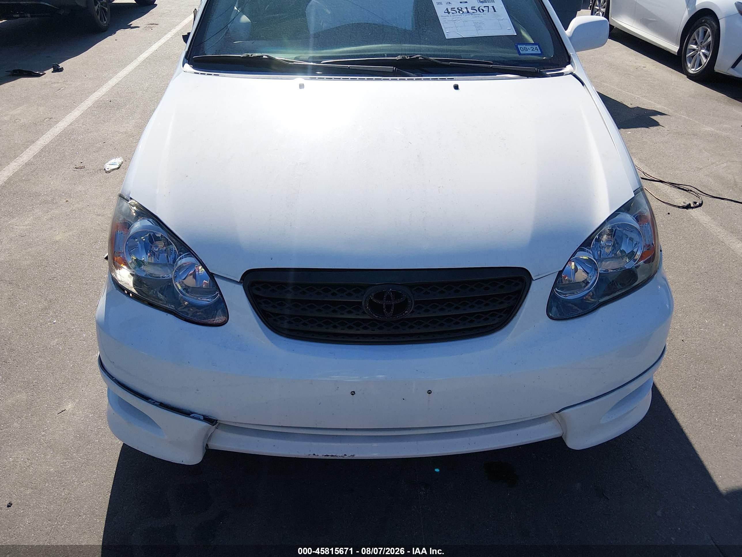 2007 Toyota Corolla S White vin: 1NXBR32EX7Z903957