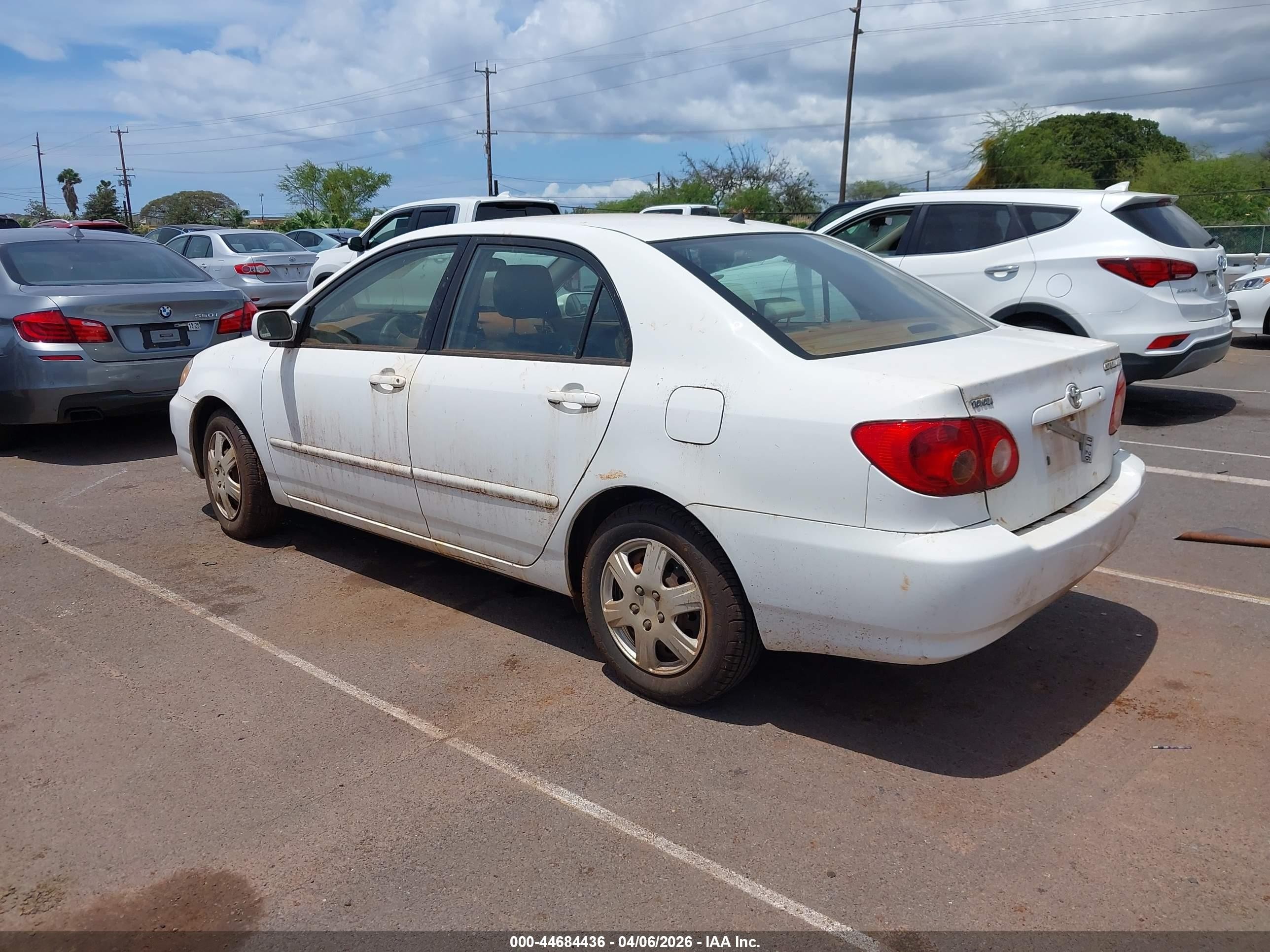 2008 Toyota Corolla Le White vin: 1NXBR32EX8Z012973