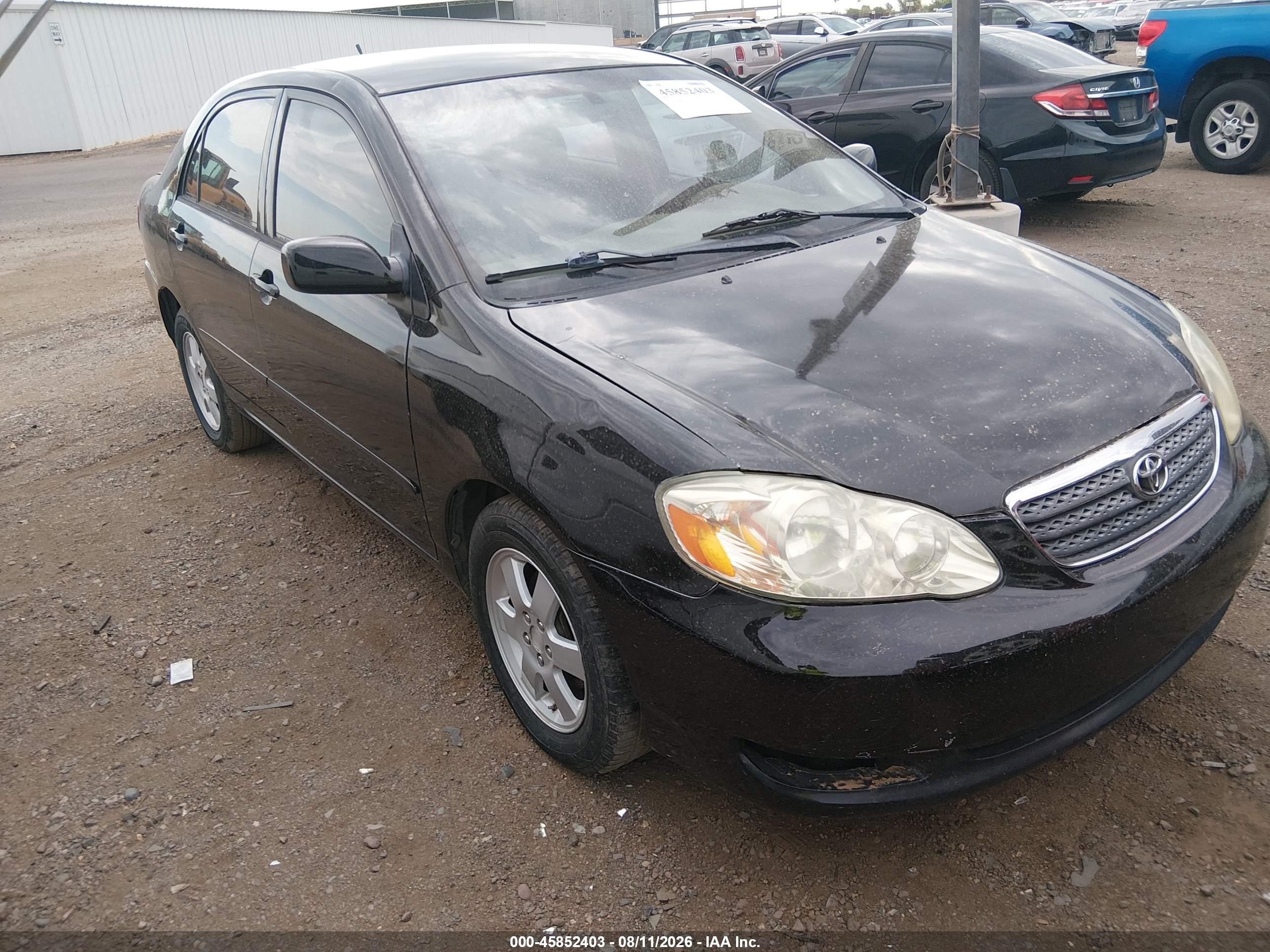 2008 Toyota Corolla Le Black vin: 1NXBR32EX8Z971127