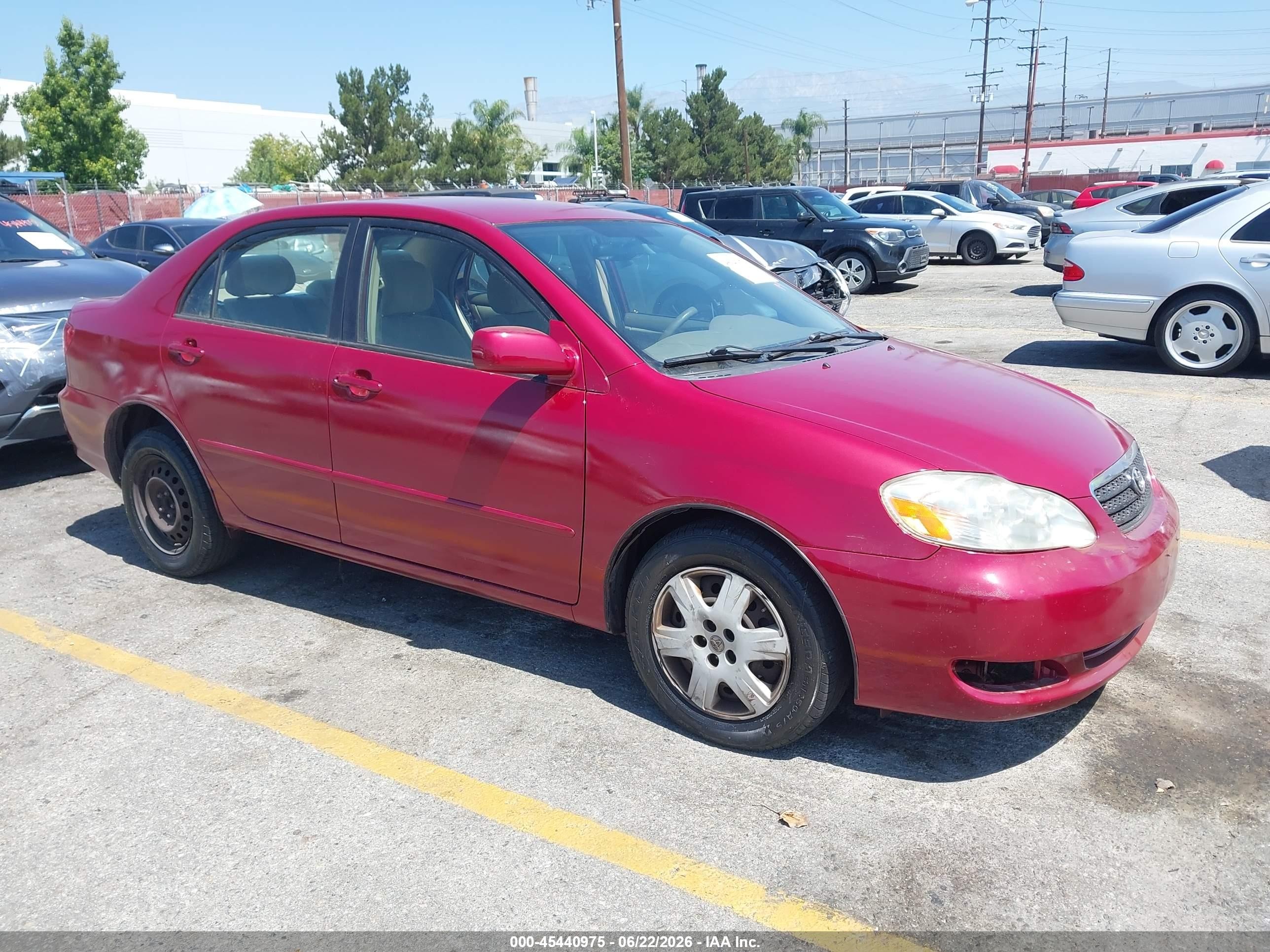 2008 Toyota Corolla Le Burgundy vin: 1NXBR32EX8Z984041