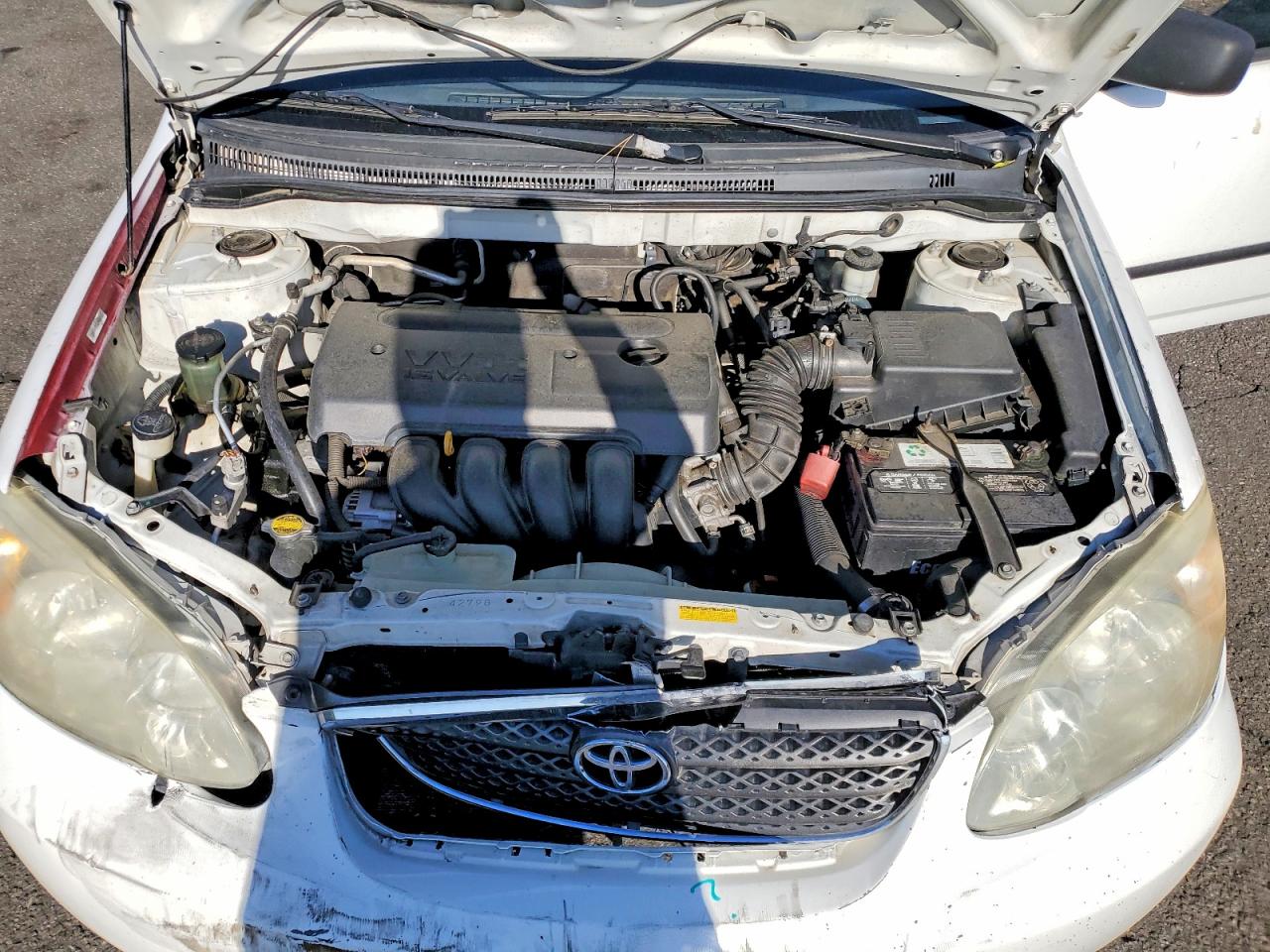 2008 Toyota Corolla Ce White vin: 1NXBR32EX8Z985349