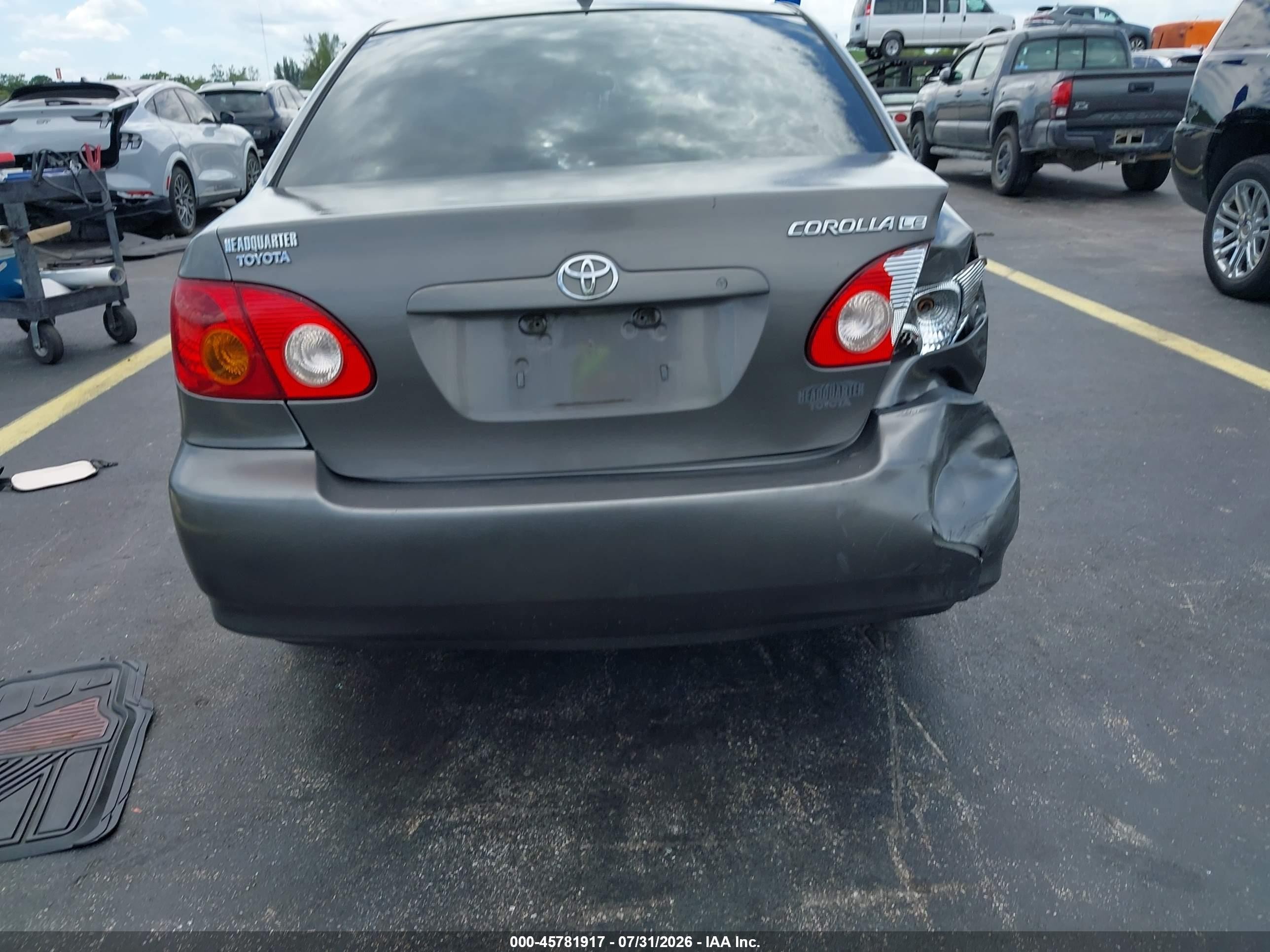 2008 Toyota Corolla Le Gray vin: 1NXBR32EX8Z998943