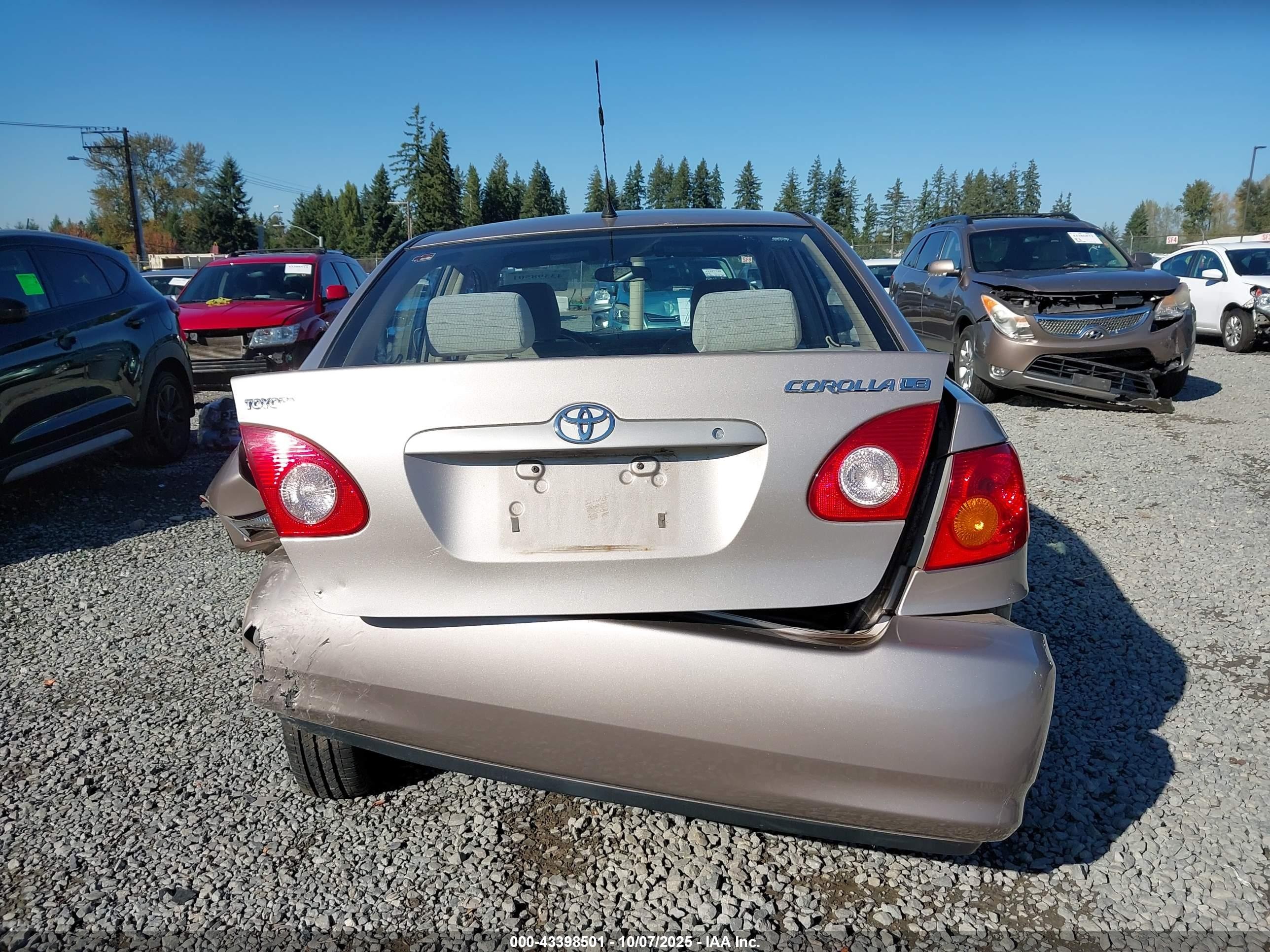 2003 Toyota Corolla Le Желто-коричневый vin: 1NXBR38E73Z180263