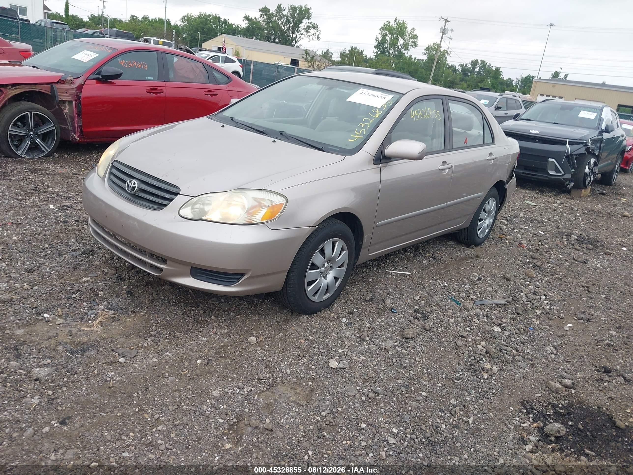 2003 Toyota Corolla Le Champagne vin: 1NXBR38EX3Z175350