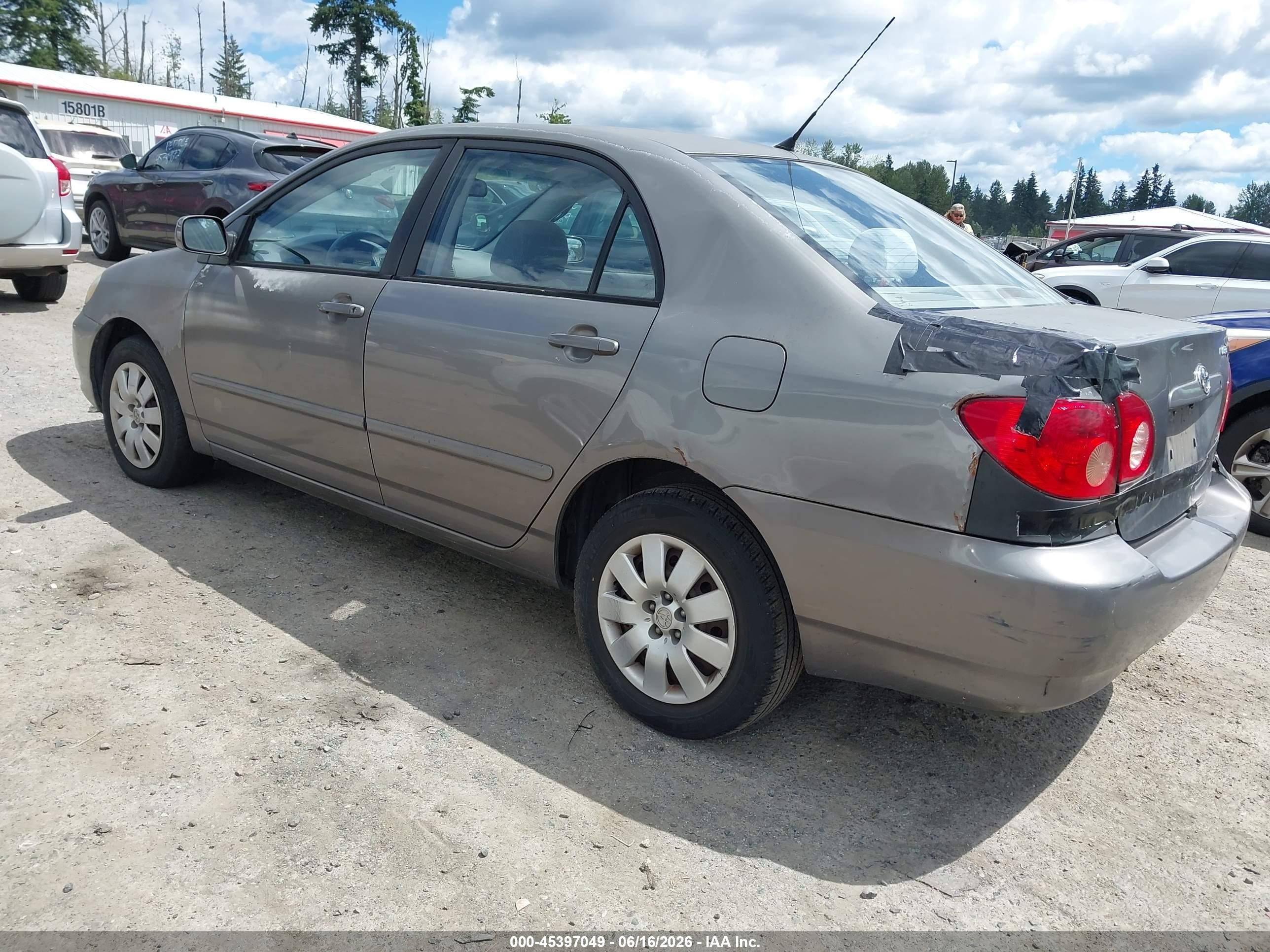 2004 Toyota Corolla Le Gray vin: 1NXBR38EX4Z253613