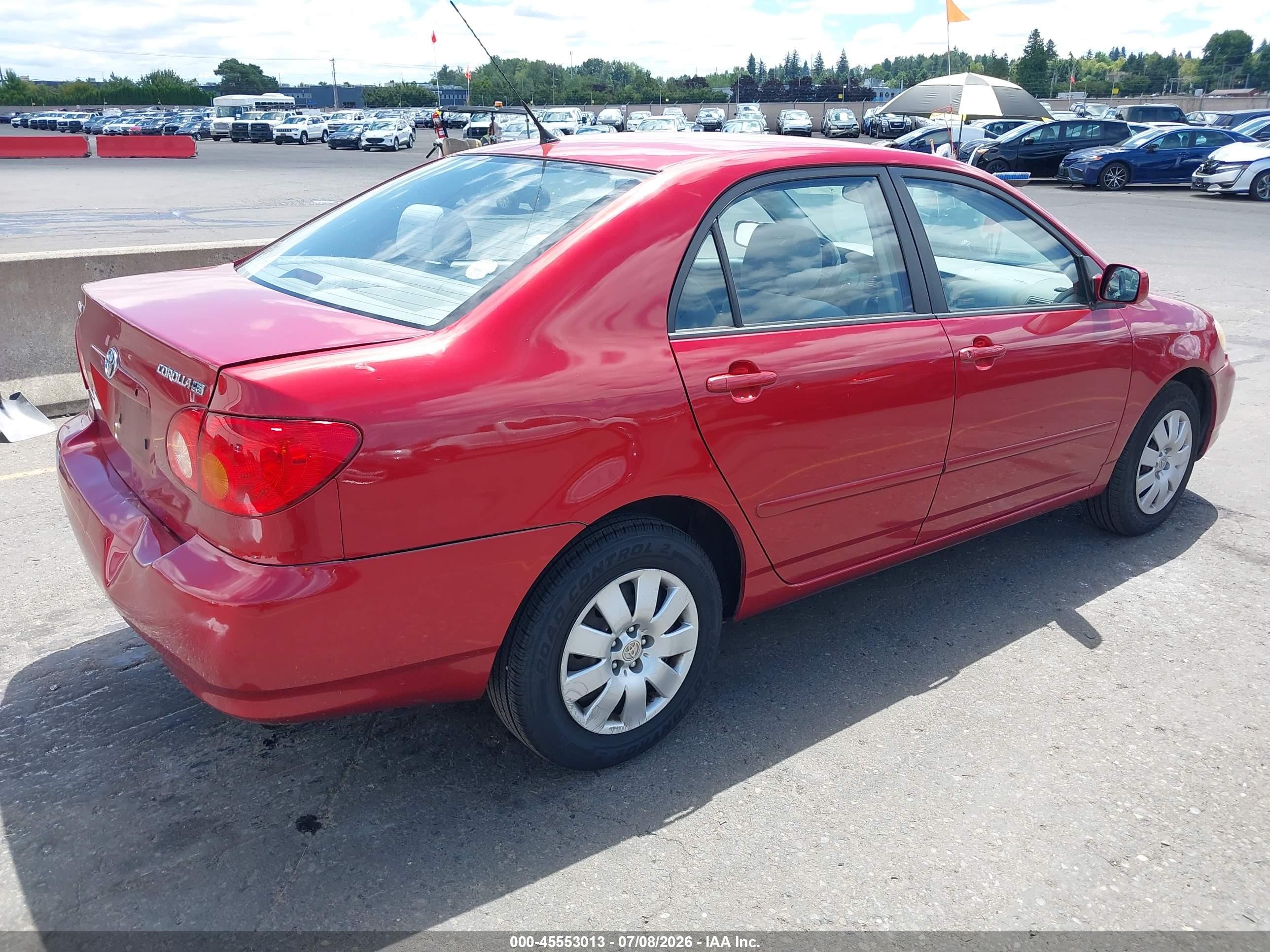 2004 Toyota Corolla Le Red vin: 1NXBR38EX4Z302406