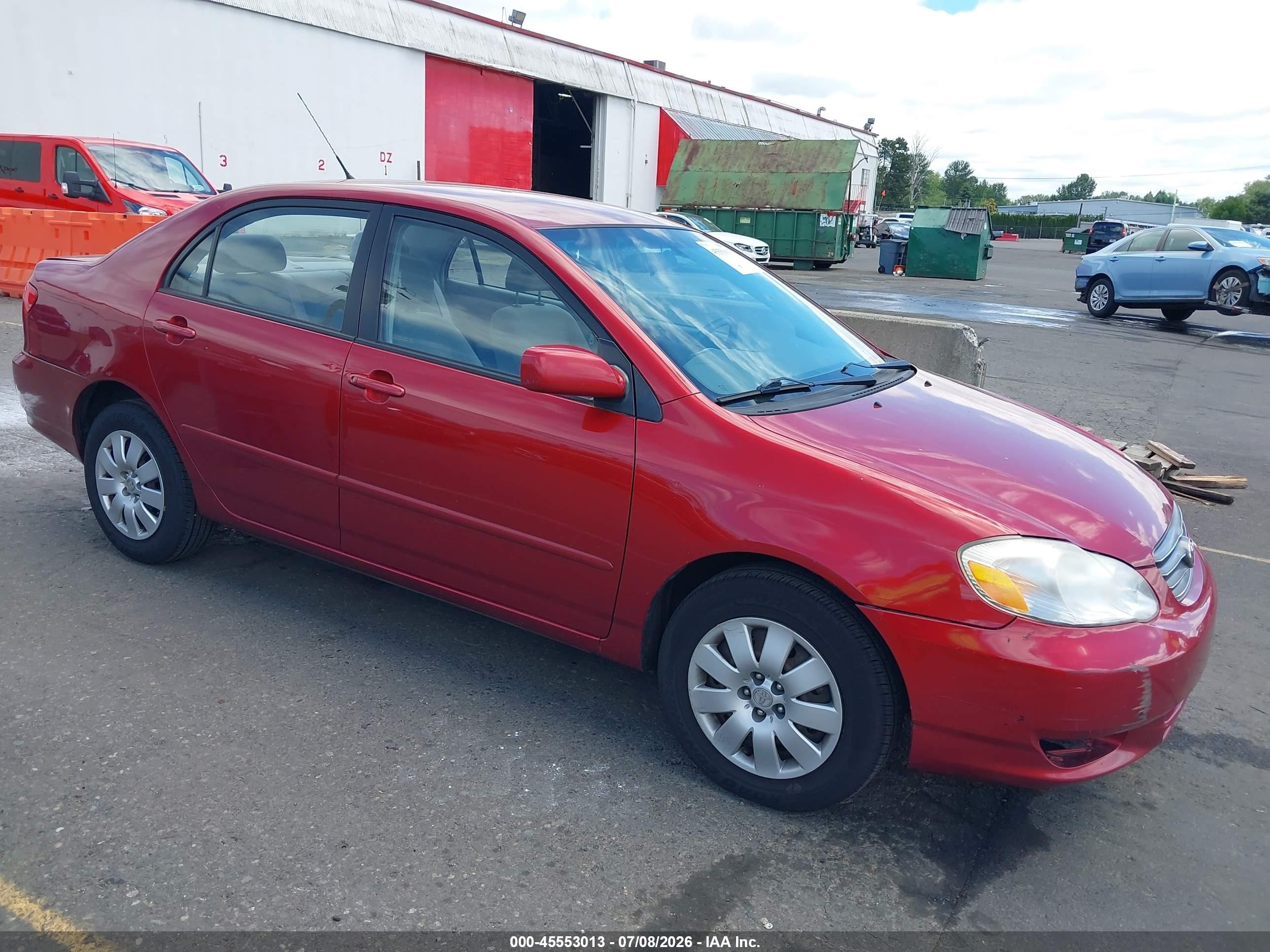 2004 Toyota Corolla Le Red vin: 1NXBR38EX4Z302406
