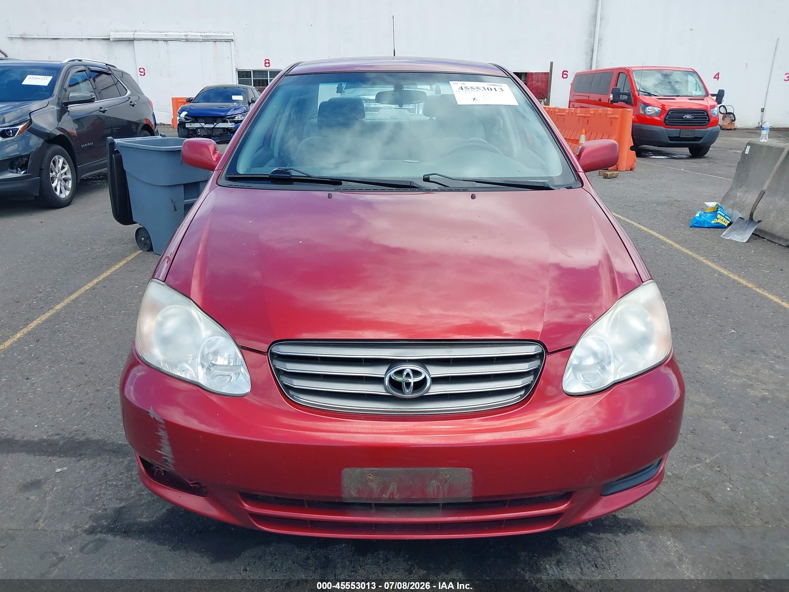 2004 Toyota Corolla Le Red vin: 1NXBR38EX4Z302406
