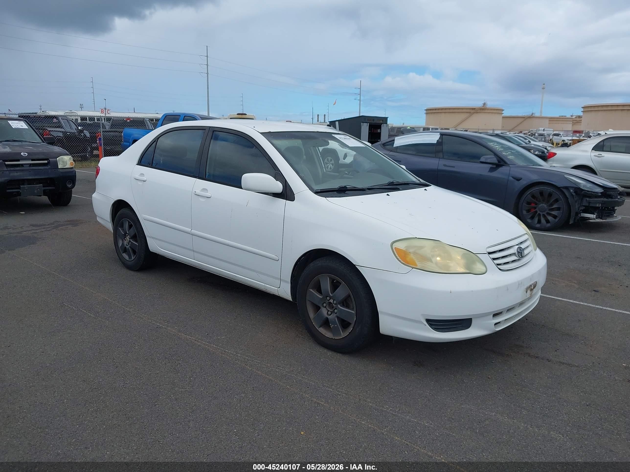 2003 Toyota Corolla   White vin: 1NXBR3HEX3D075099