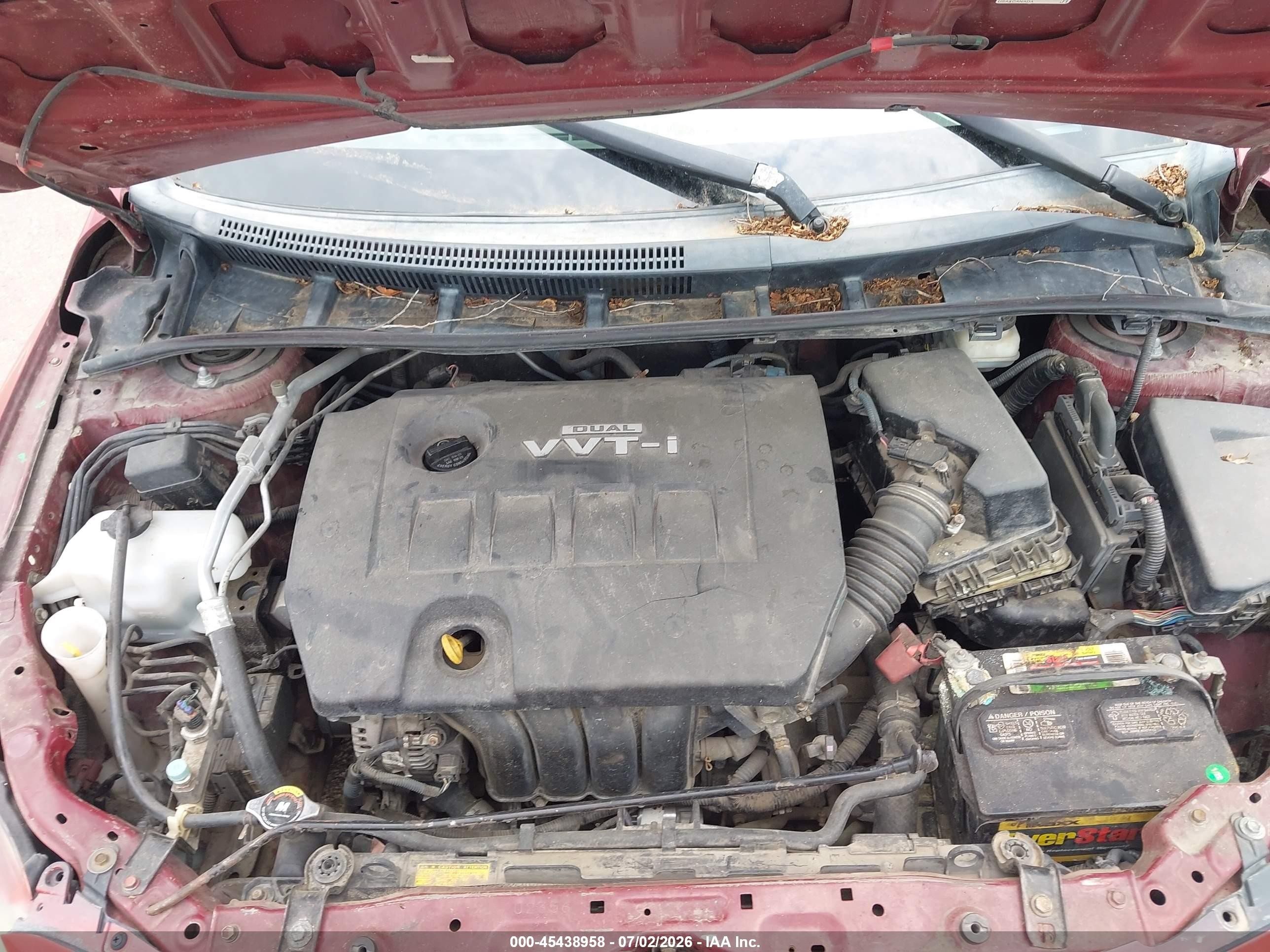 2009 Toyota Corolla Le Red vin: 1NXBU40E09Z036191