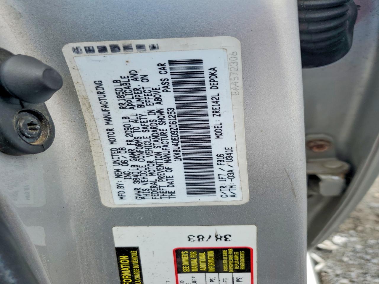 2009 Toyota Corolla Le Silver vin: 1NXBU40E09Z061253