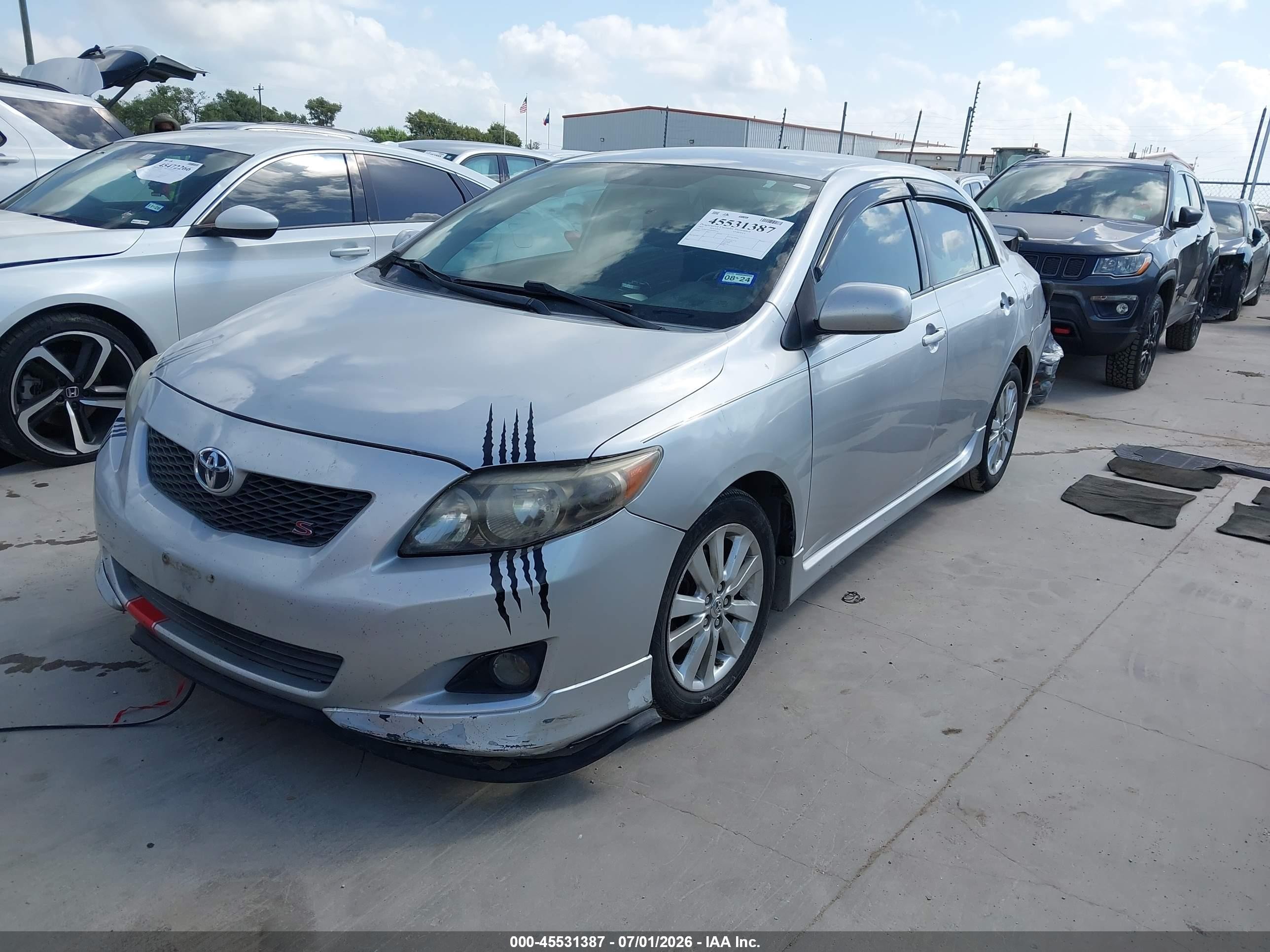 2009 Toyota Corolla S Серебряный vin: 1NXBU40E09Z099954