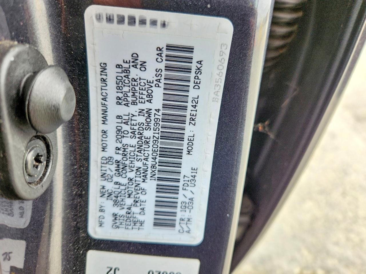 2009 Toyota Corolla S Gray vin: 1NXBU40E09Z159974