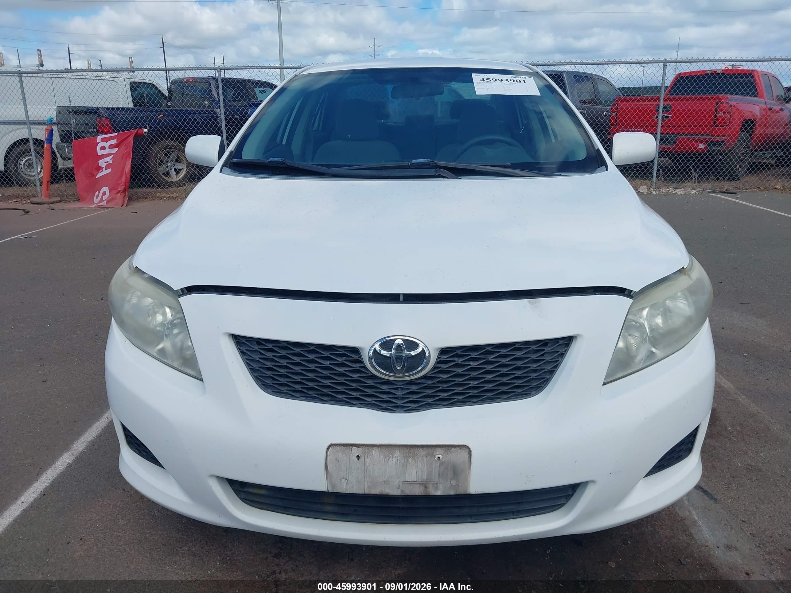 2009 Toyota Corolla Le White vin: 1NXBU40E19Z002115