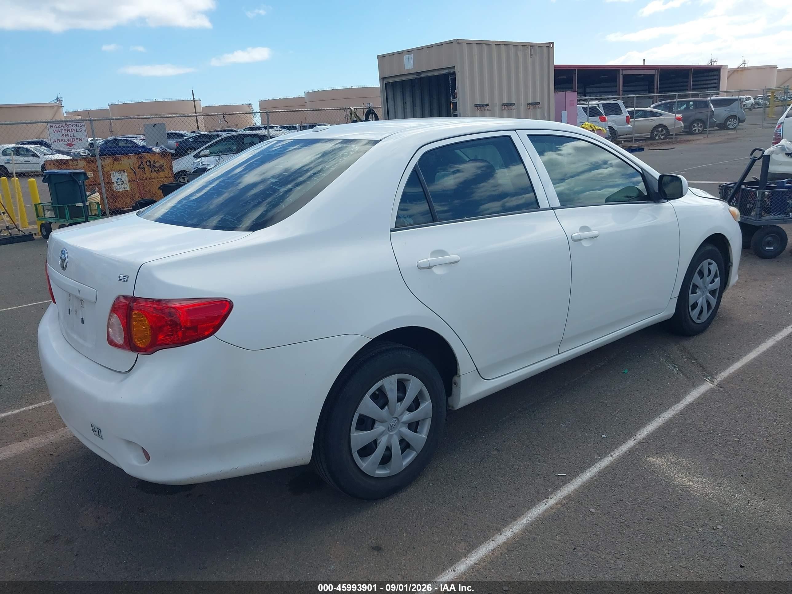 2009 Toyota Corolla Le White vin: 1NXBU40E19Z002115