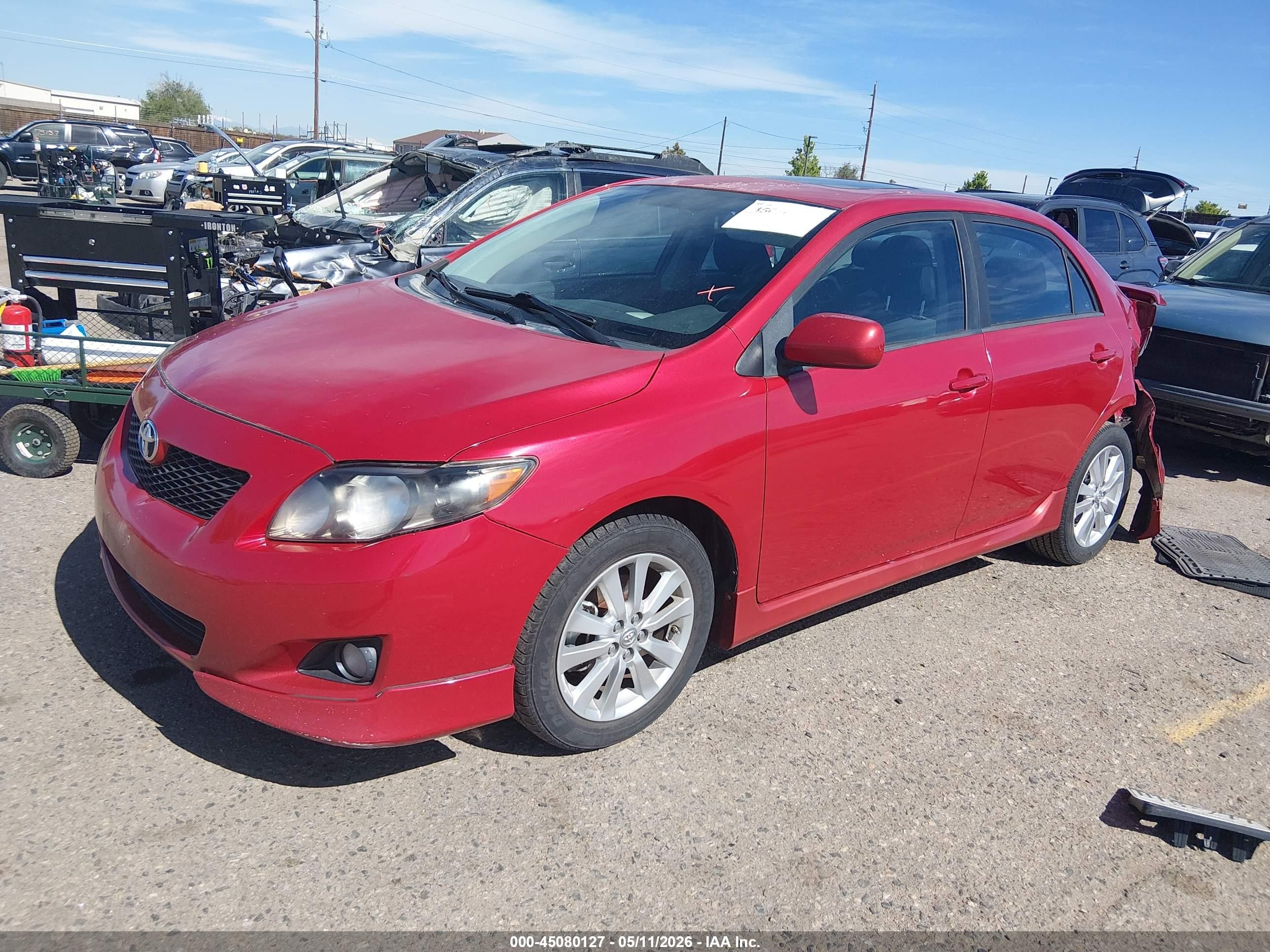 2009 Toyota Corolla S Красный vin: 1NXBU40E19Z023594