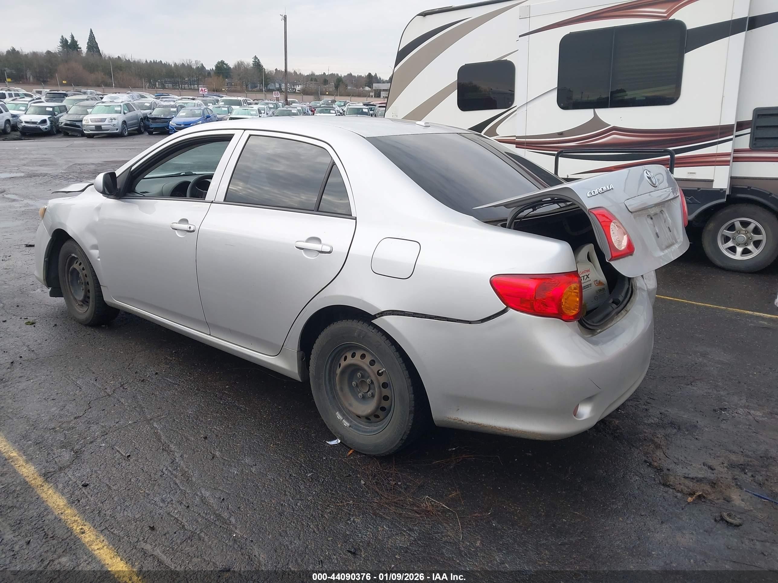 2009 Toyota Corolla Le Silver vin: 1NXBU40E19Z036331
