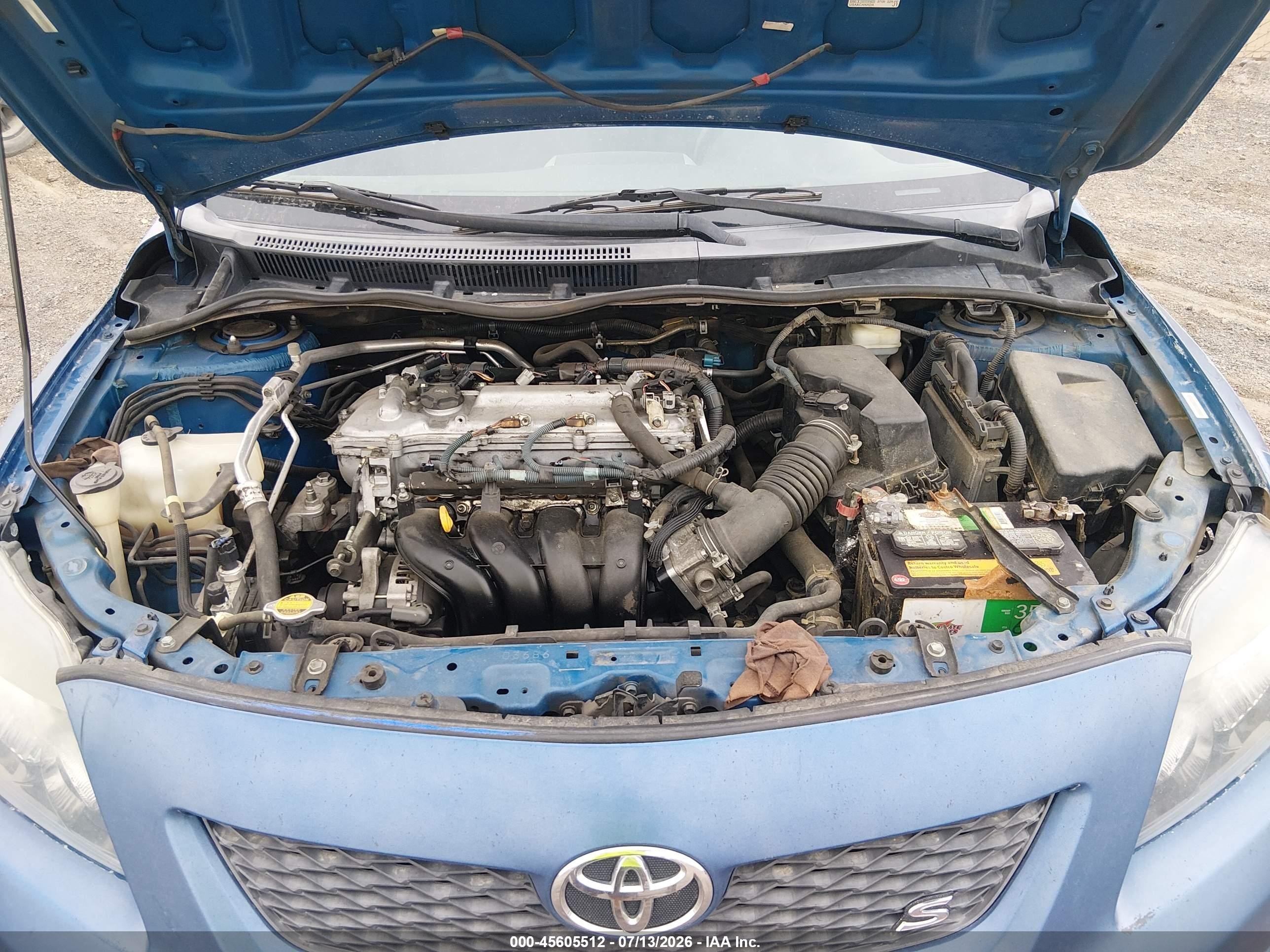 2009 Toyota Corolla S Blue vin: 1NXBU40E19Z072620