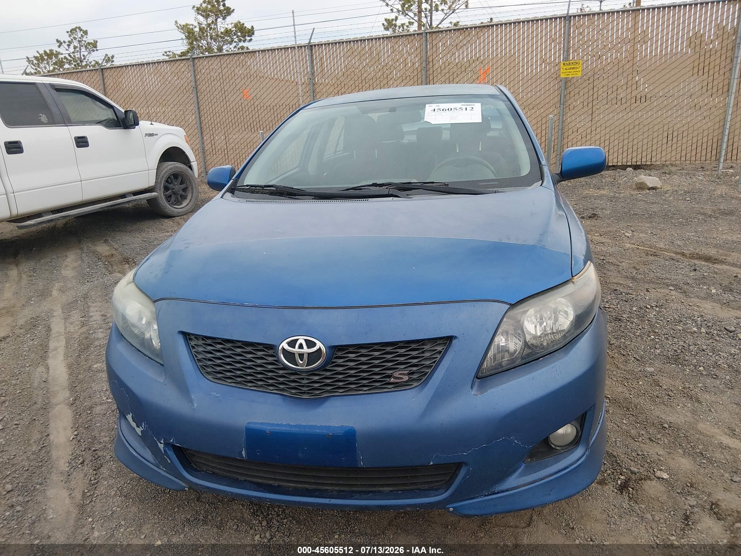 2009 Toyota Corolla S Blue vin: 1NXBU40E19Z072620