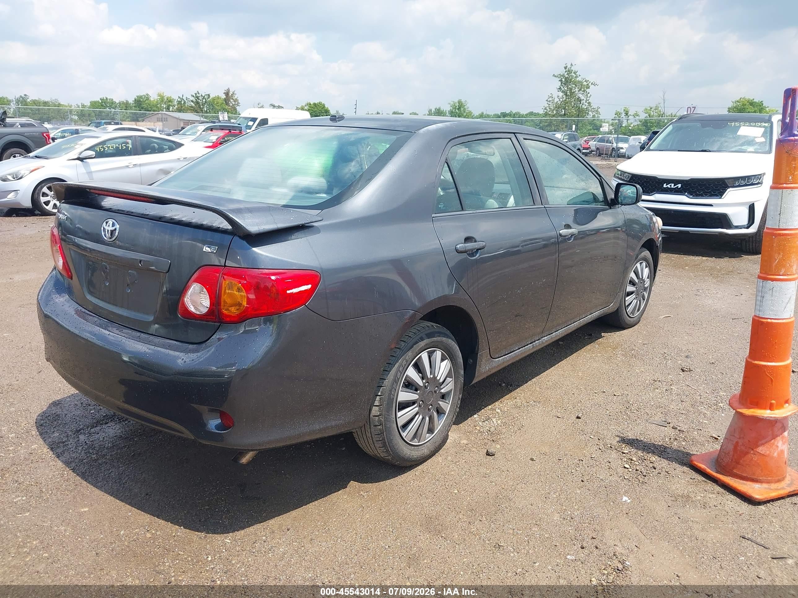 2009 Toyota Corolla Le Gray vin: 1NXBU40E19Z081382