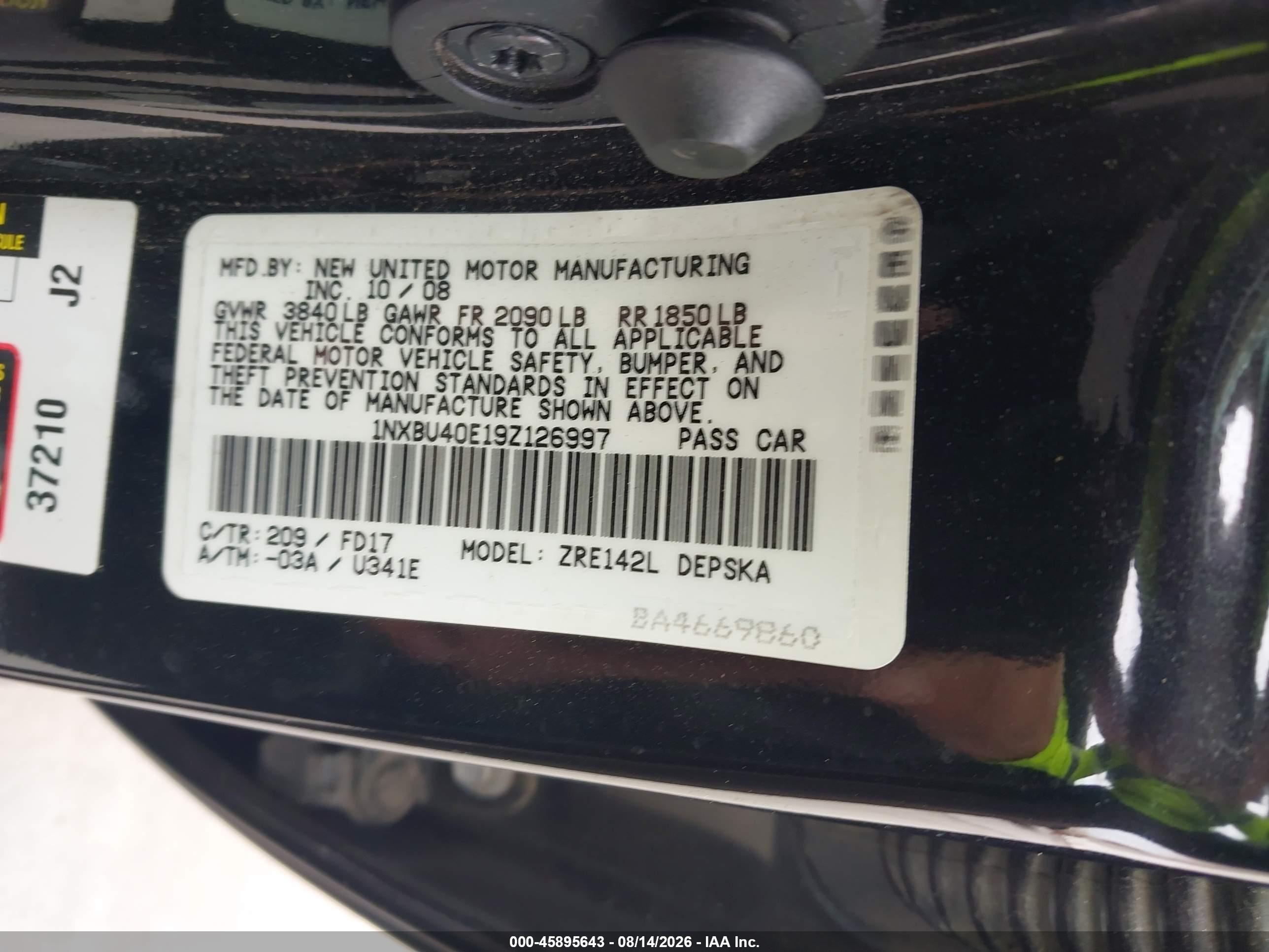 2009 Toyota Corolla S Gray vin: 1NXBU40E19Z126997