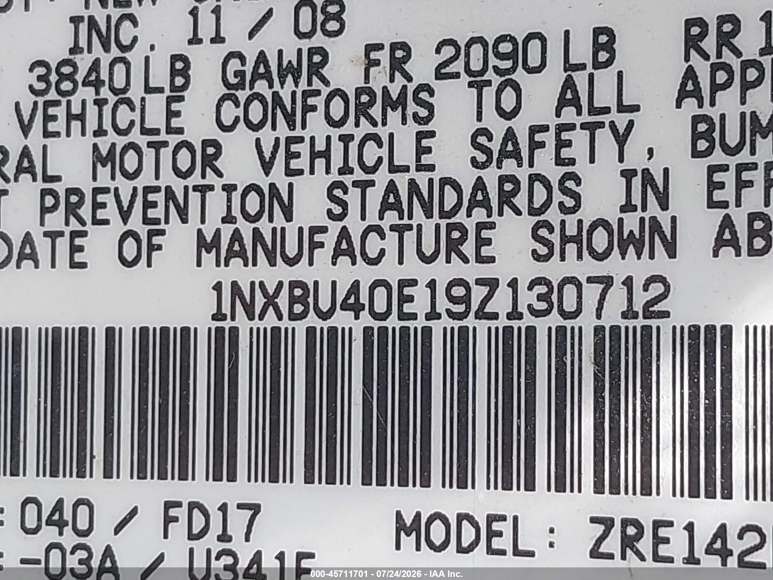 2009 Toyota Corolla S White vin: 1NXBU40E19Z130712