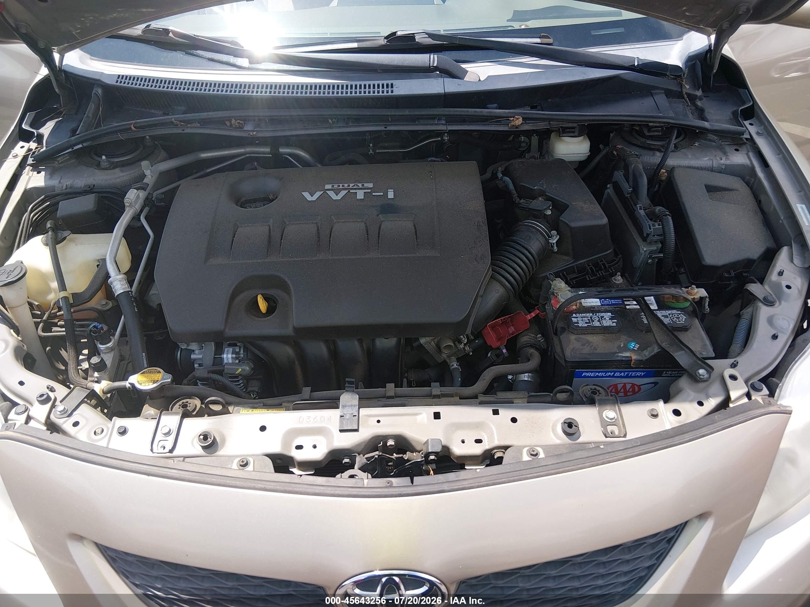 2009 Toyota Corolla Le Золотой vin: 1NXBU40E19Z137997