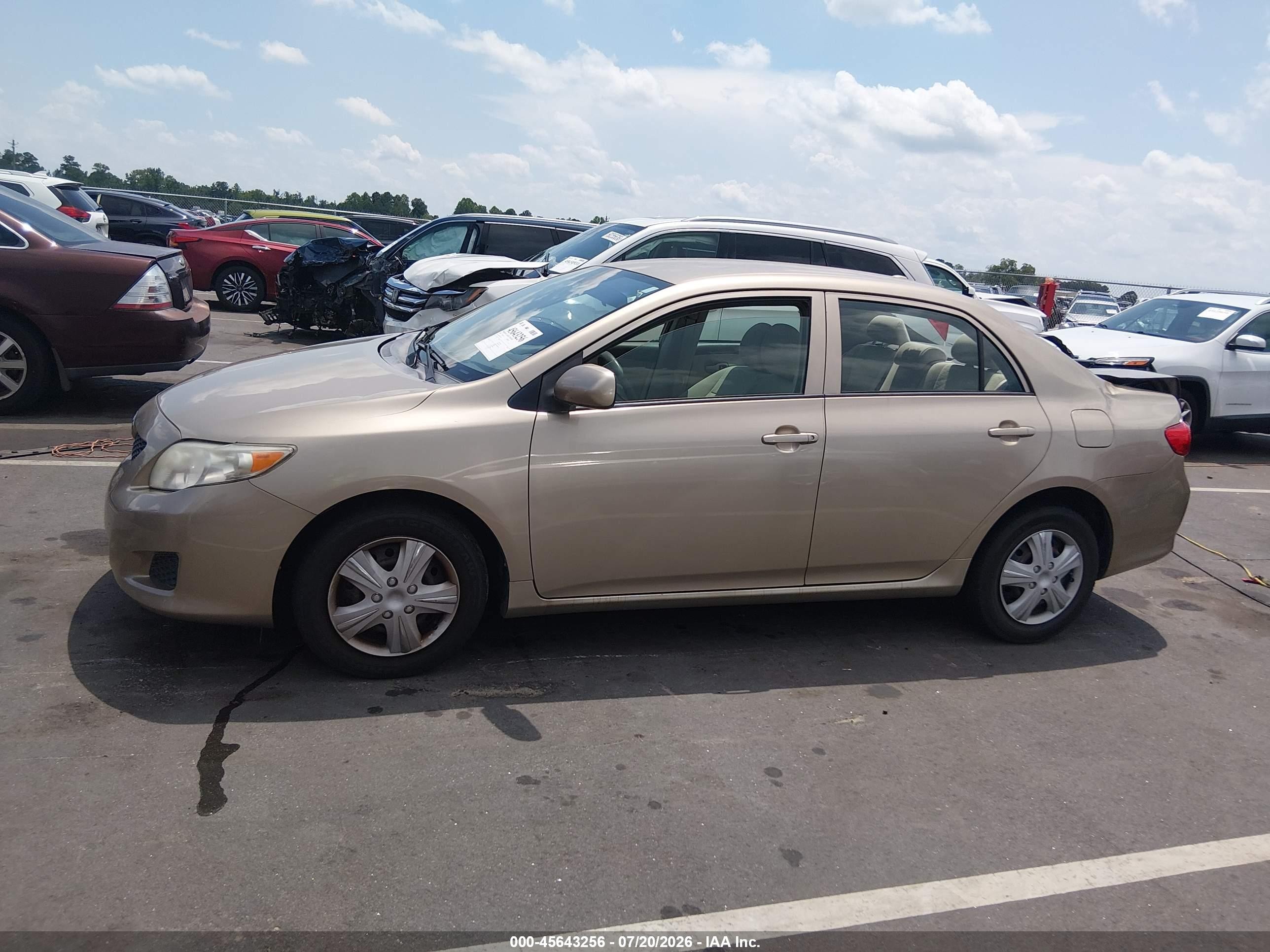 2009 Toyota Corolla Le Золотой vin: 1NXBU40E19Z137997