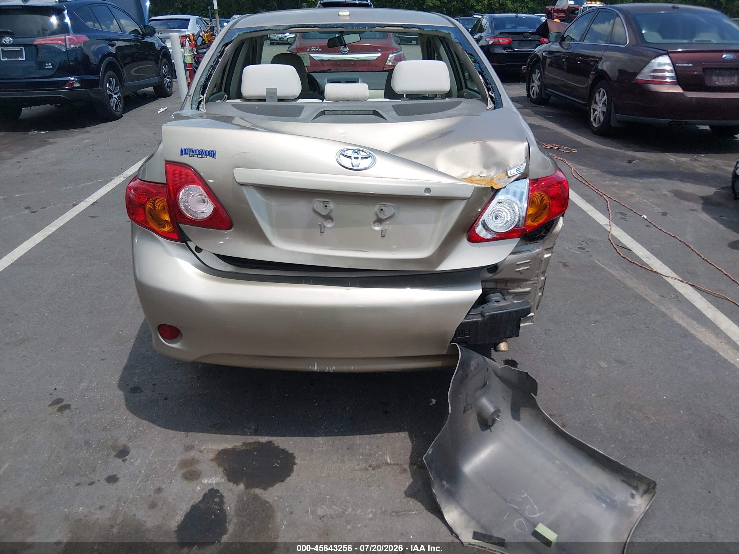 2009 Toyota Corolla Le Золотой vin: 1NXBU40E19Z137997