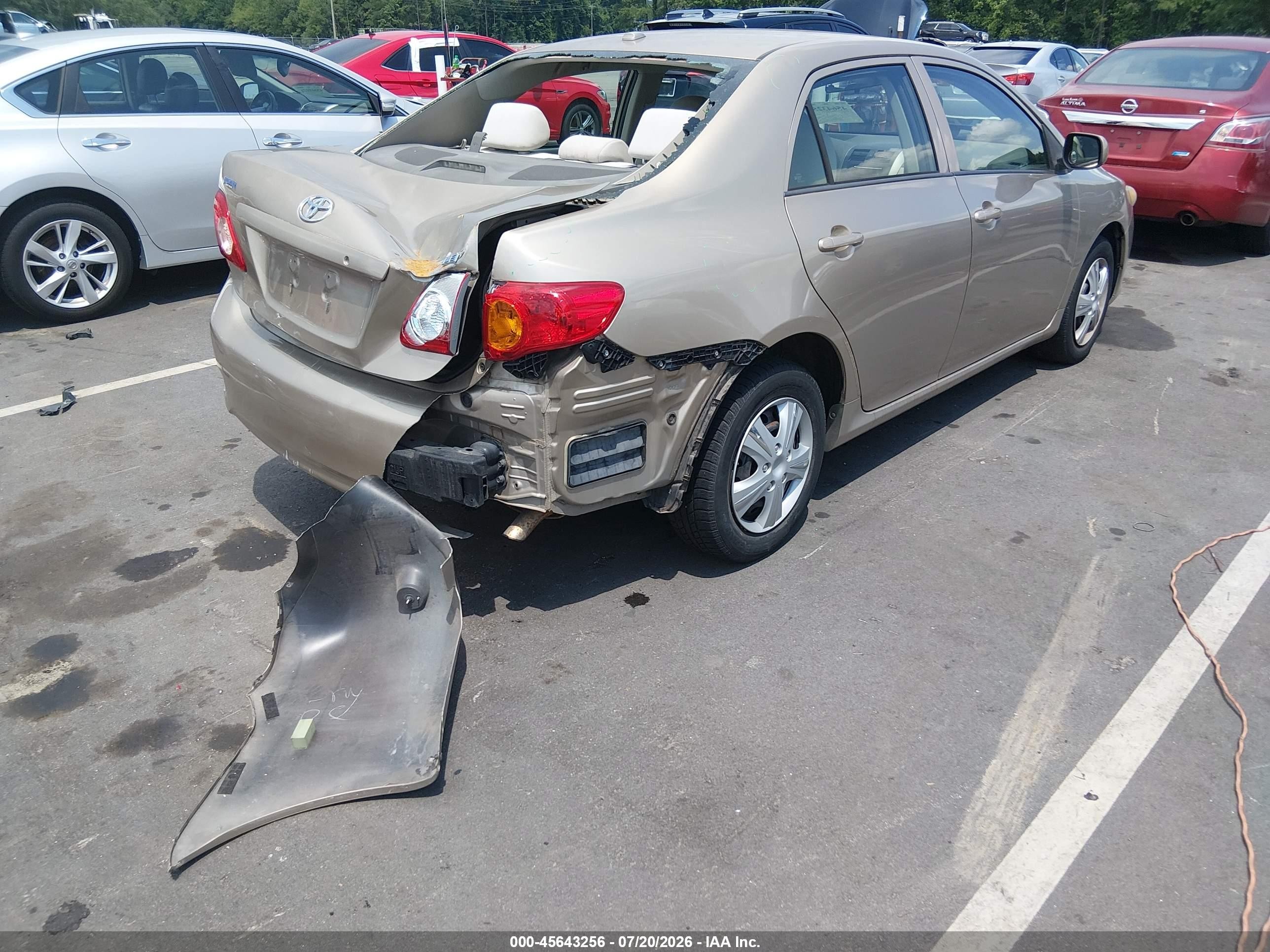 2009 Toyota Corolla Le Золотой vin: 1NXBU40E19Z137997