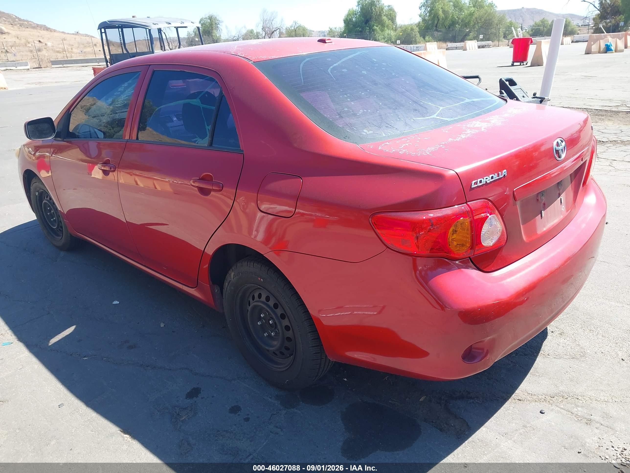 2009 Toyota Corolla Le Red vin: 1NXBU40E29Z064834