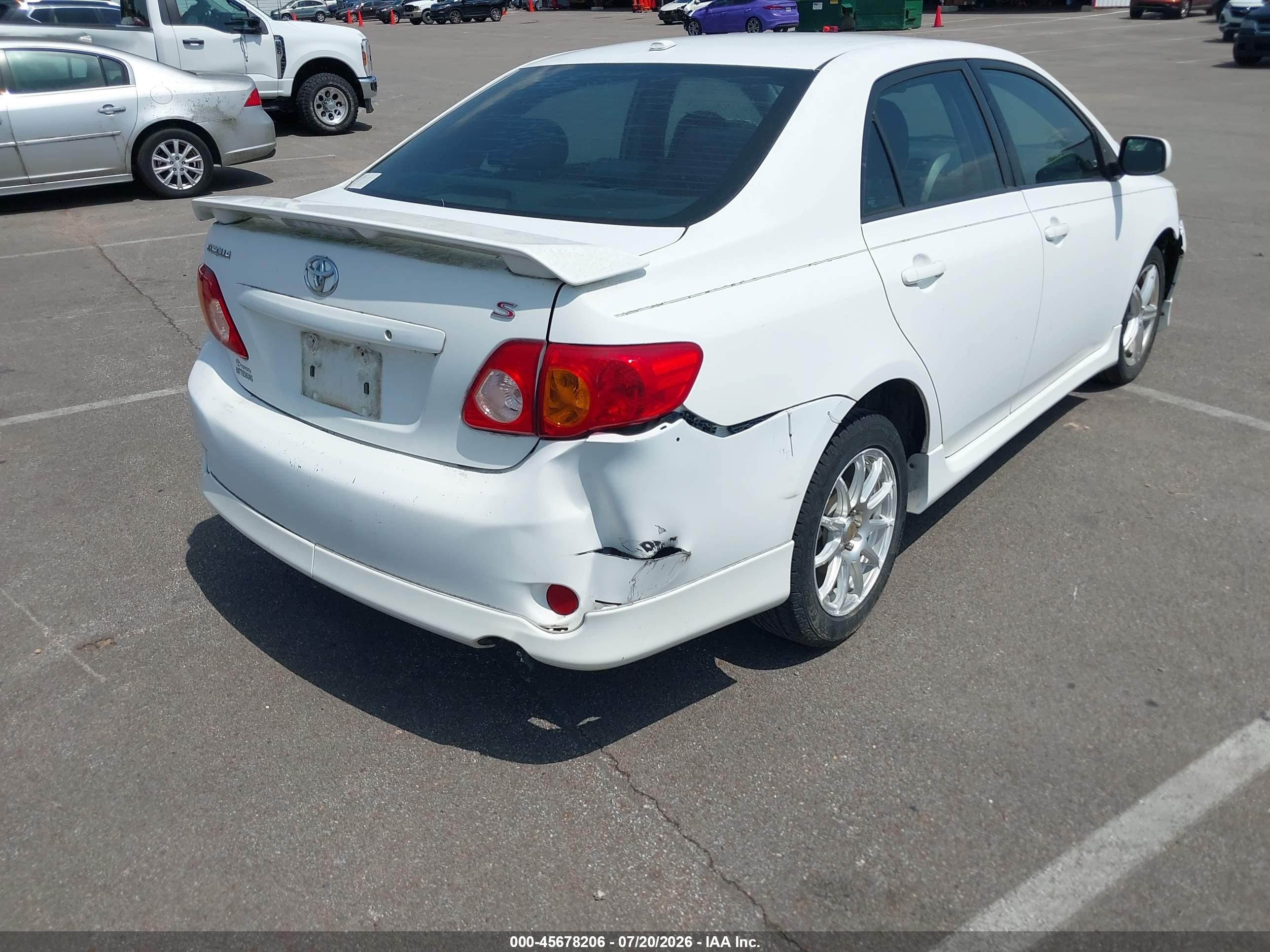 2009 Toyota Corolla S White vin: 1NXBU40E29Z078023