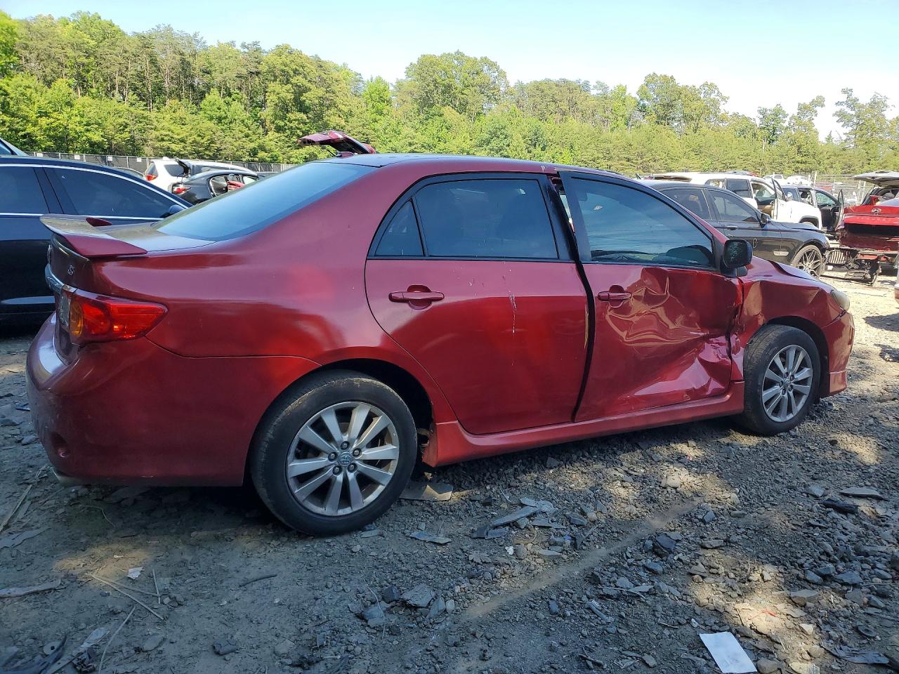 2009 Toyota Corolla S Red vin: 1NXBU40E29Z088616
