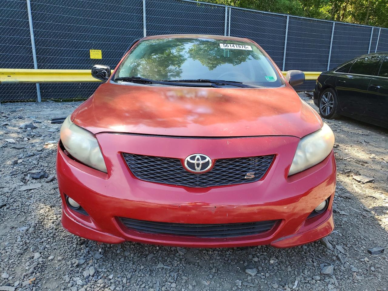2009 Toyota Corolla S Red vin: 1NXBU40E29Z088616