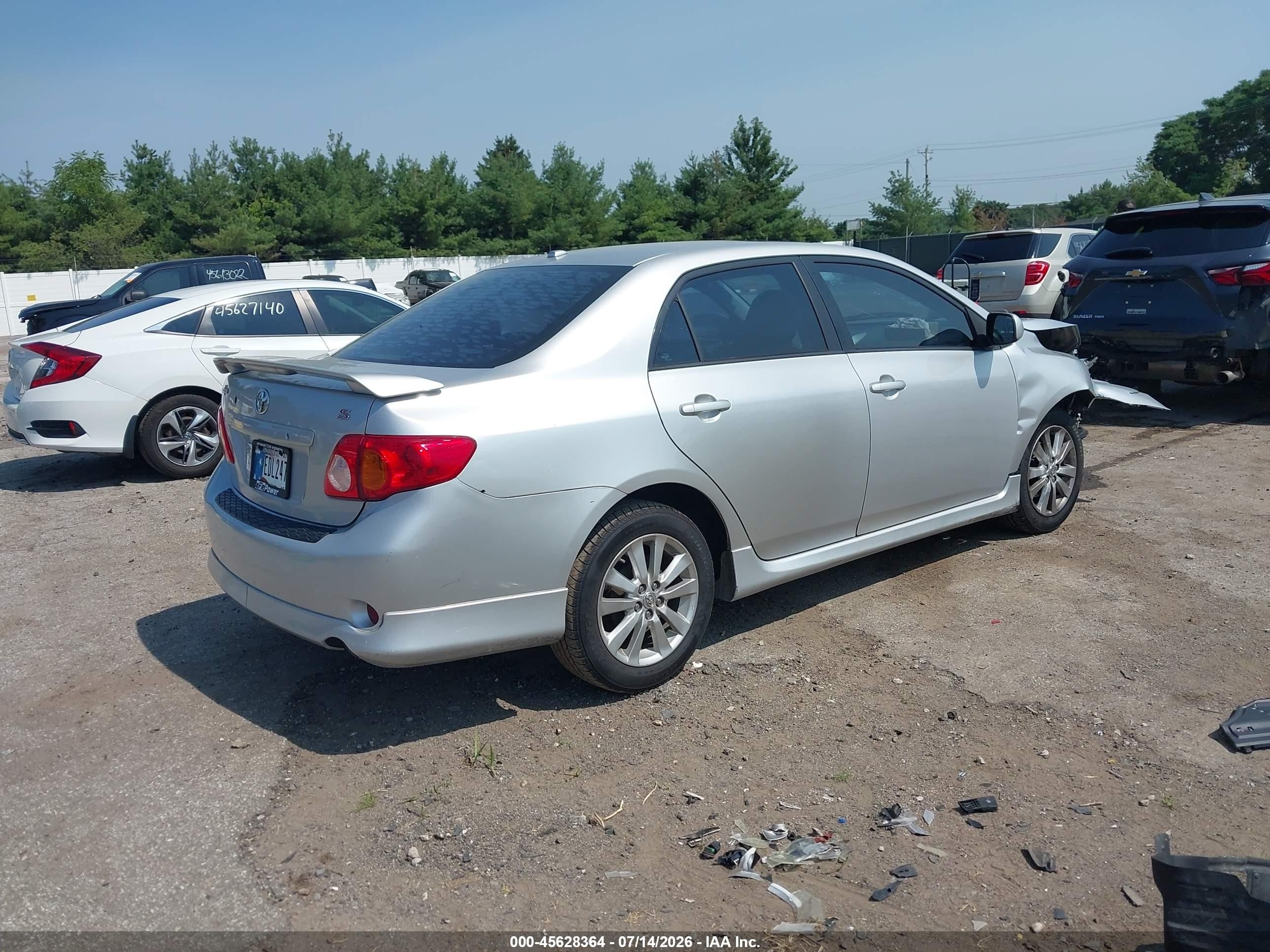 2009 Toyota Corolla S Silver vin: 1NXBU40E29Z092875