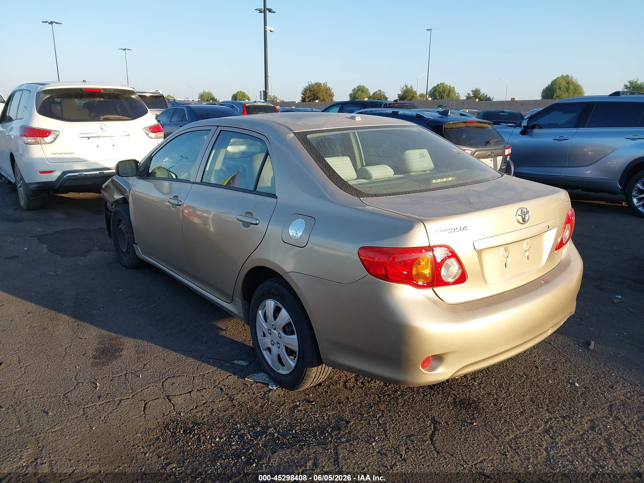 2009 Toyota Corolla Le Beige vin: 1NXBU40E29Z098367