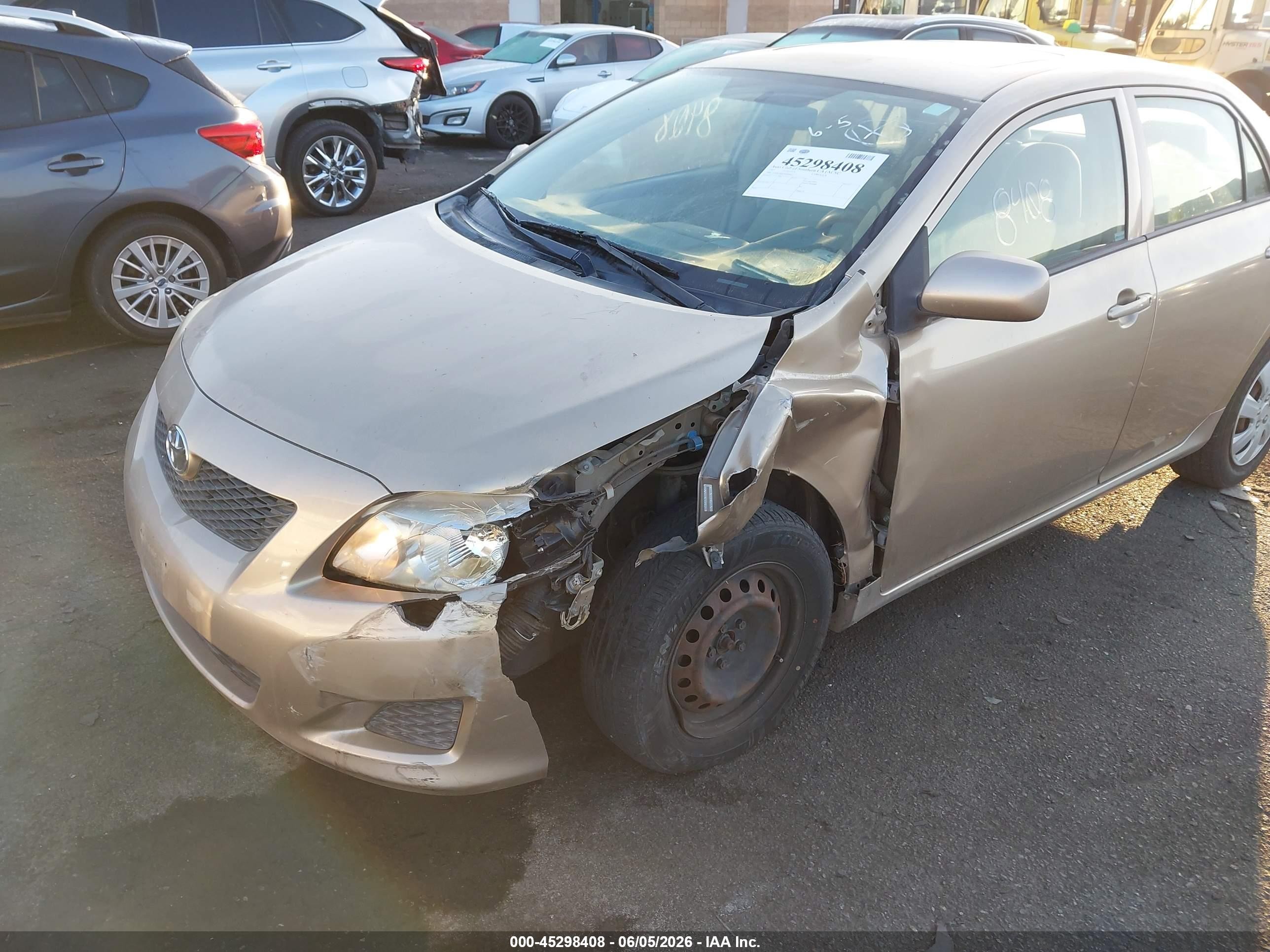 2009 Toyota Corolla Le Beige vin: 1NXBU40E29Z098367