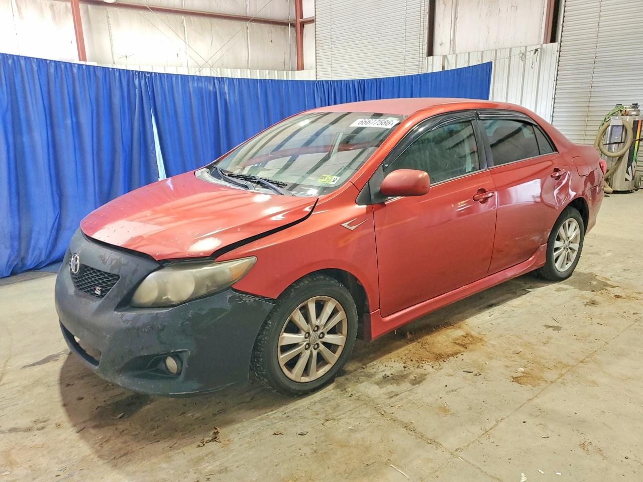 2009 Toyota Corolla S Red vin: 1NXBU40E29Z109254