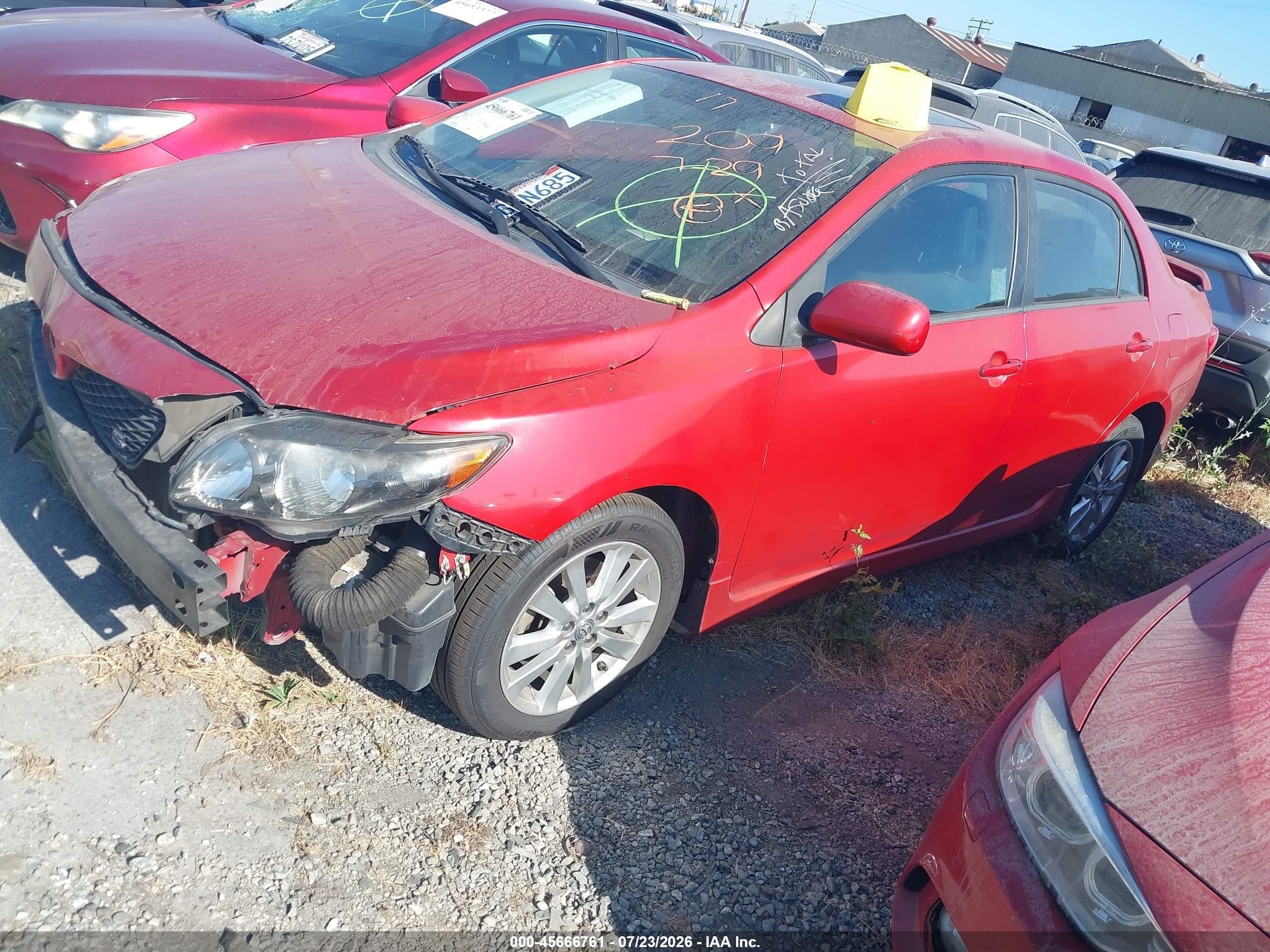 2009 Toyota Corolla S Красный vin: 1NXBU40E29Z109268