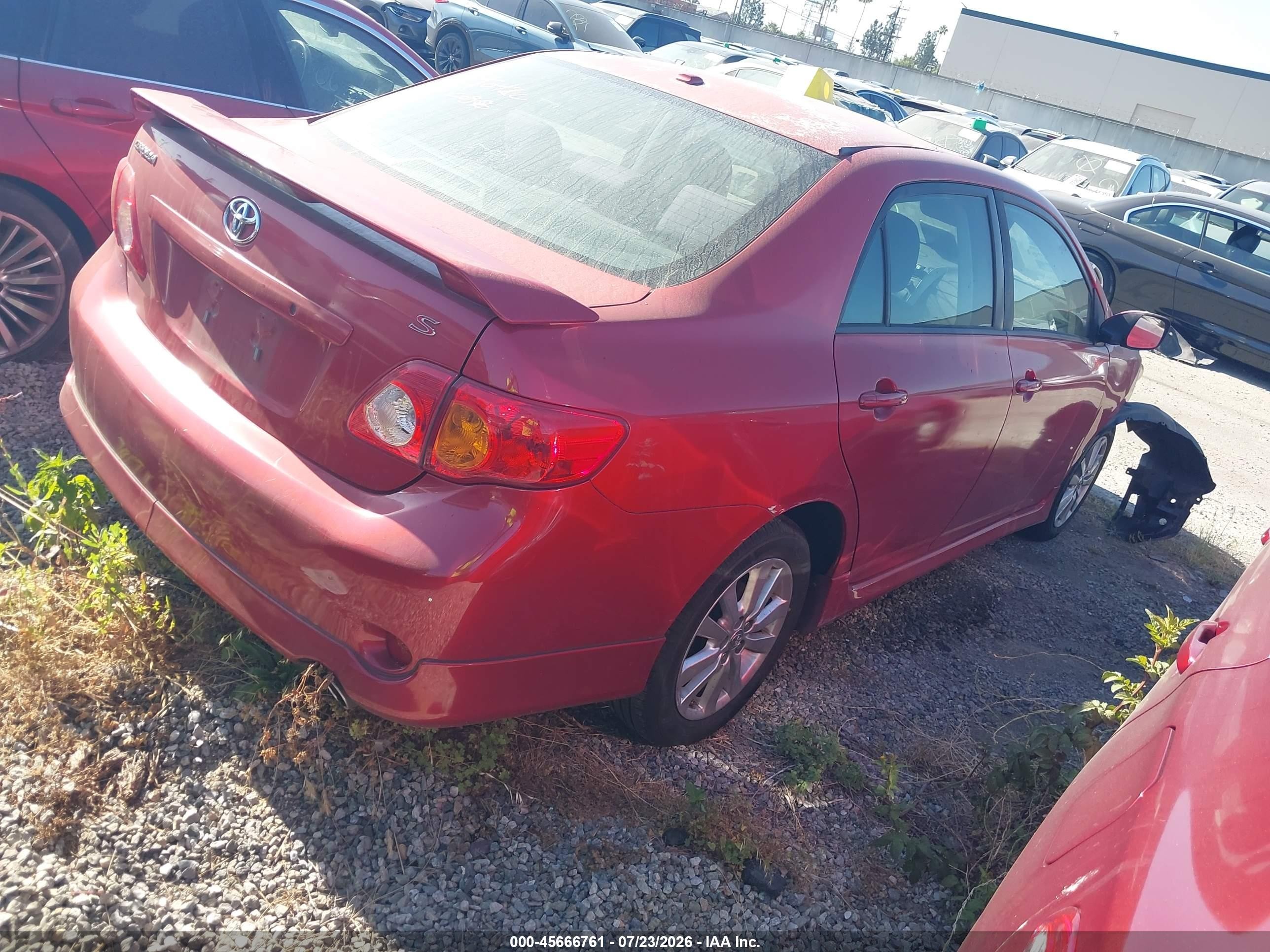 2009 Toyota Corolla S Красный vin: 1NXBU40E29Z109268